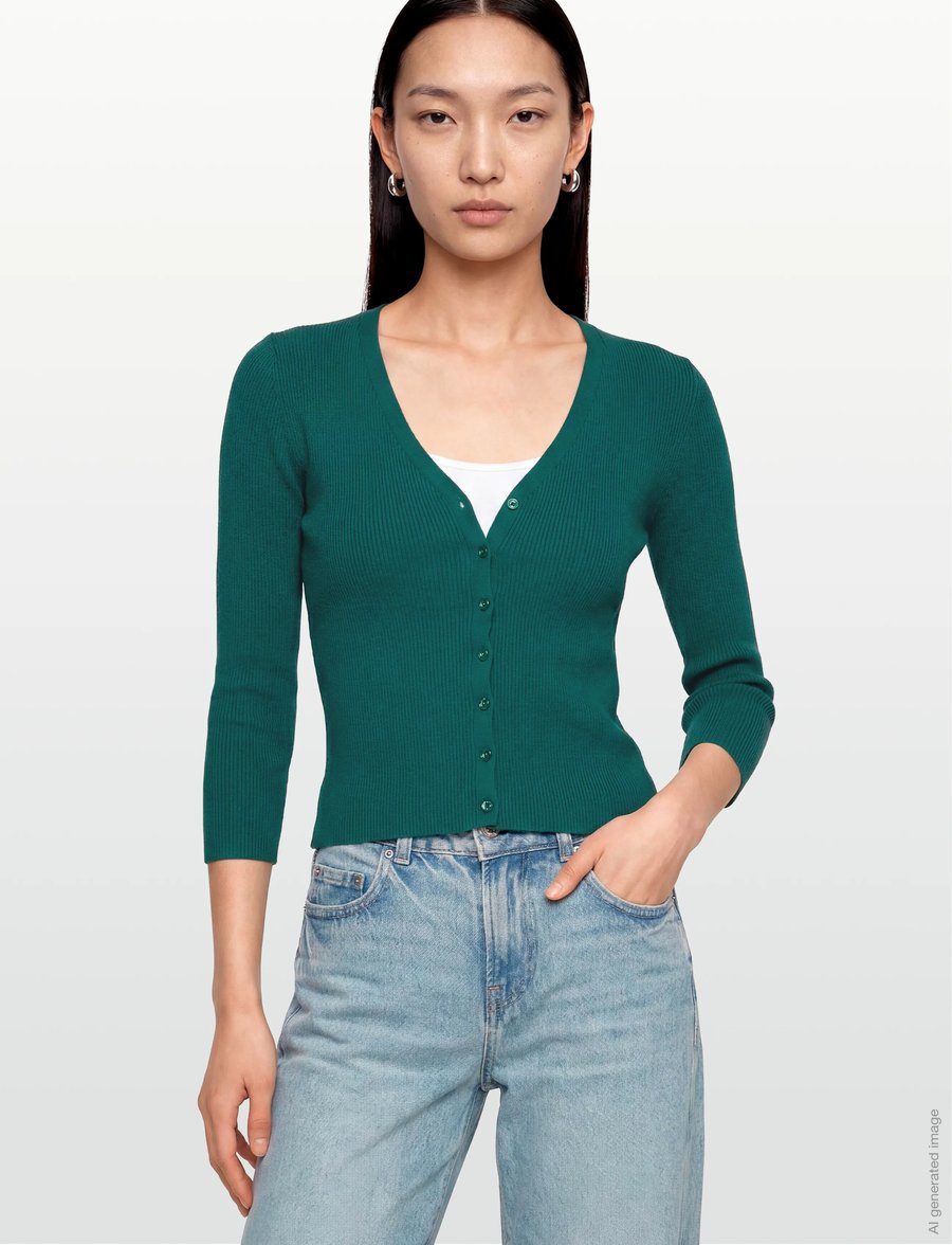 Andiata - Stacie - cardigans - teal green - 3