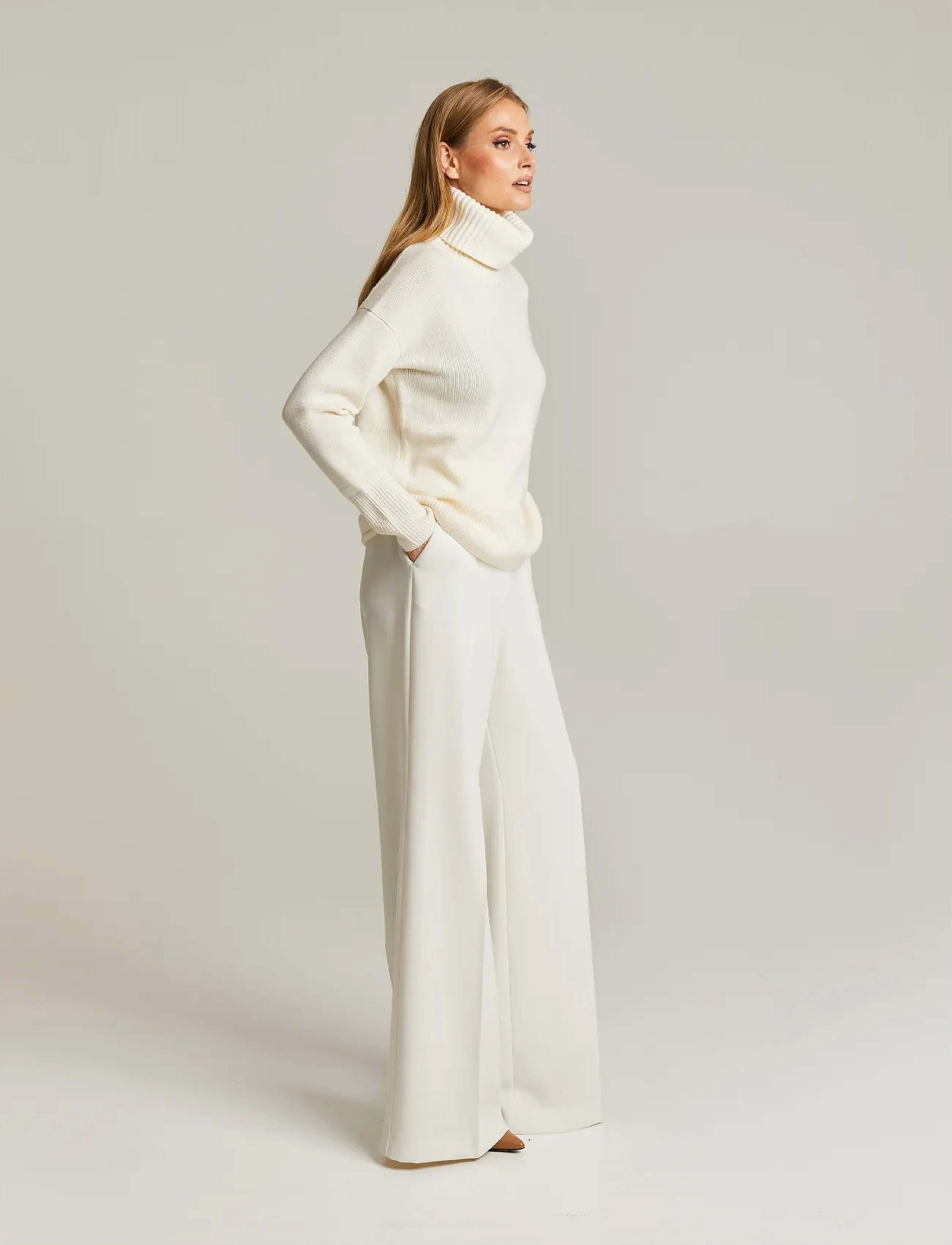 Andiata - Maeva - rollkragenpullover - chalk white - 3