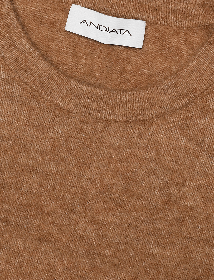 Andiata - Enea Knit - striktrøjer - cognac - 2