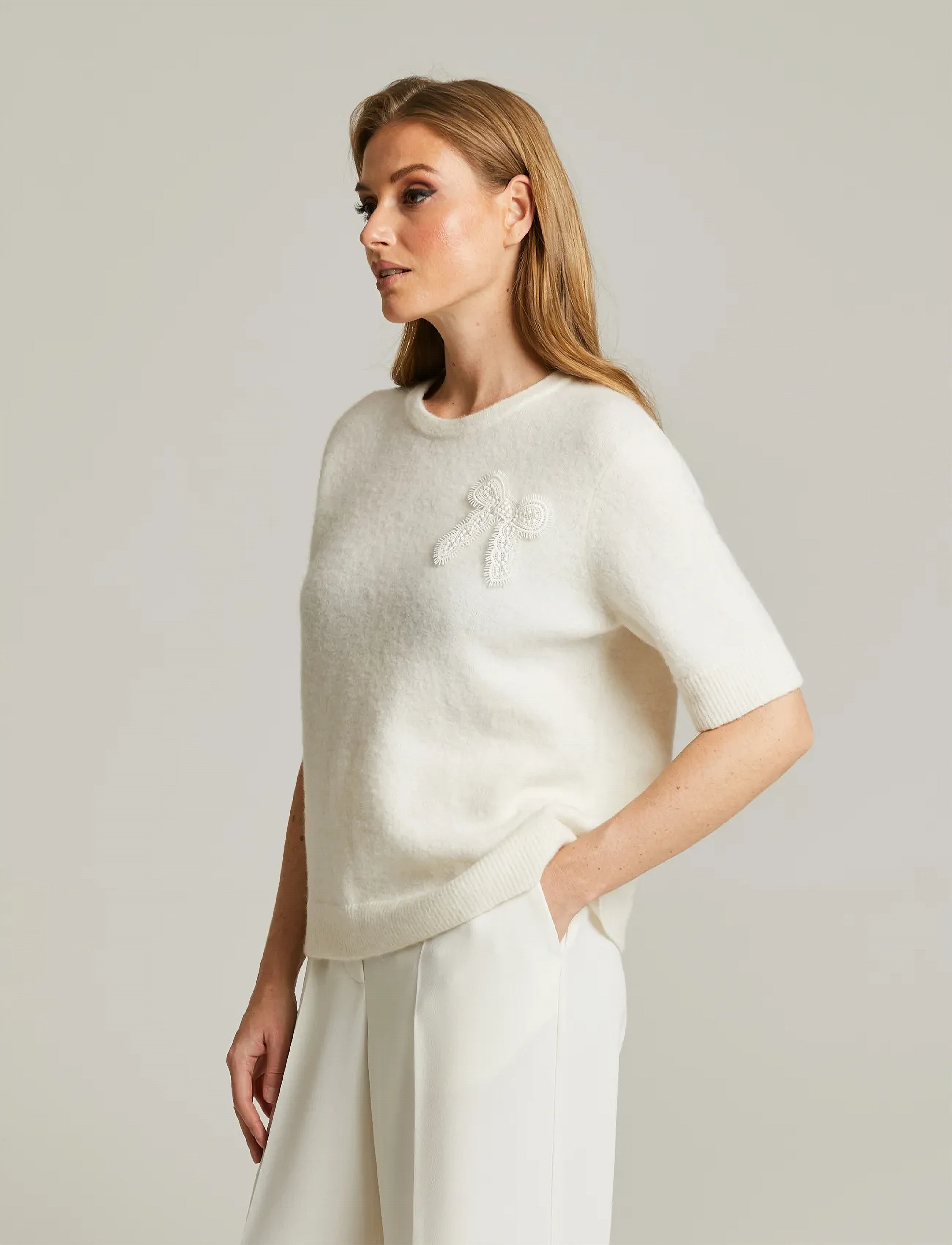 Andiata - Enezy - jumpers - chalk white - 3