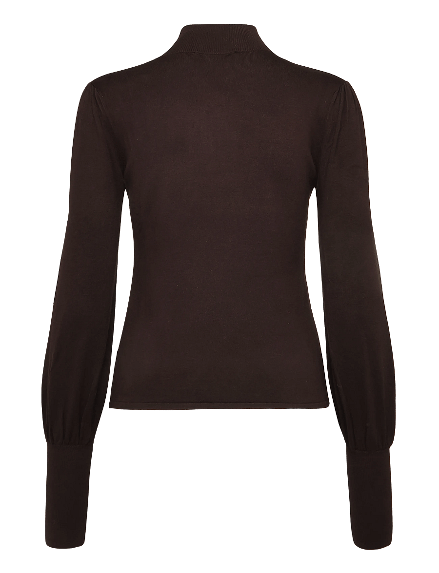 Andiata - Kasian Knit - kõrge kaelusega kudumid - espresso - 2