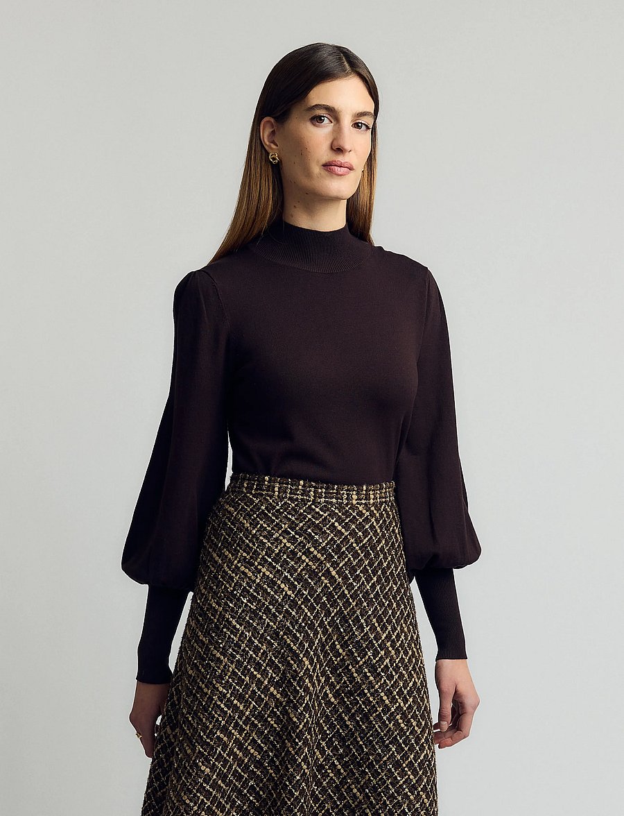 Andiata - Kasian Knit - rollkragenpullover - espresso - 0