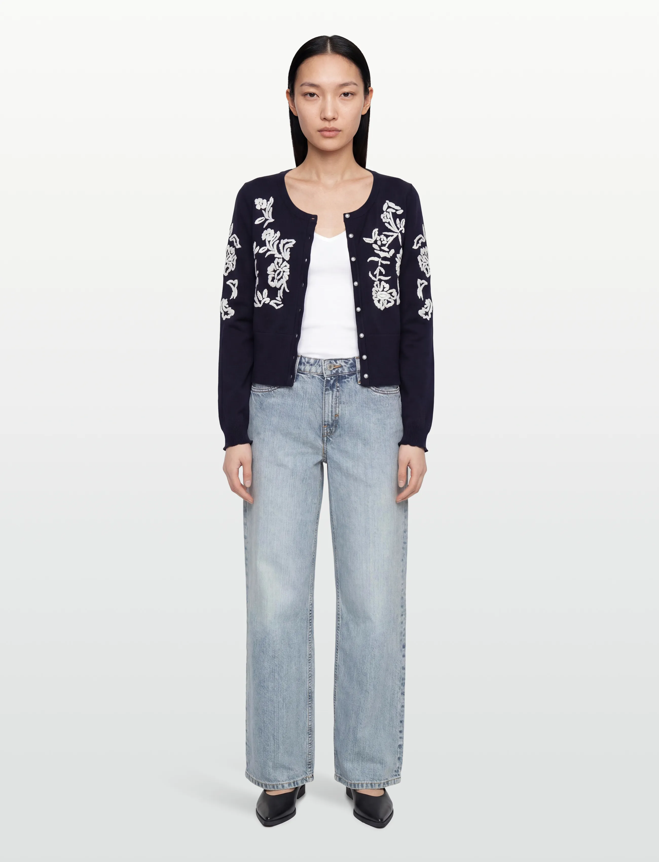 Andiata Ellery, S, Navy, Strik > Cardigans, Dame