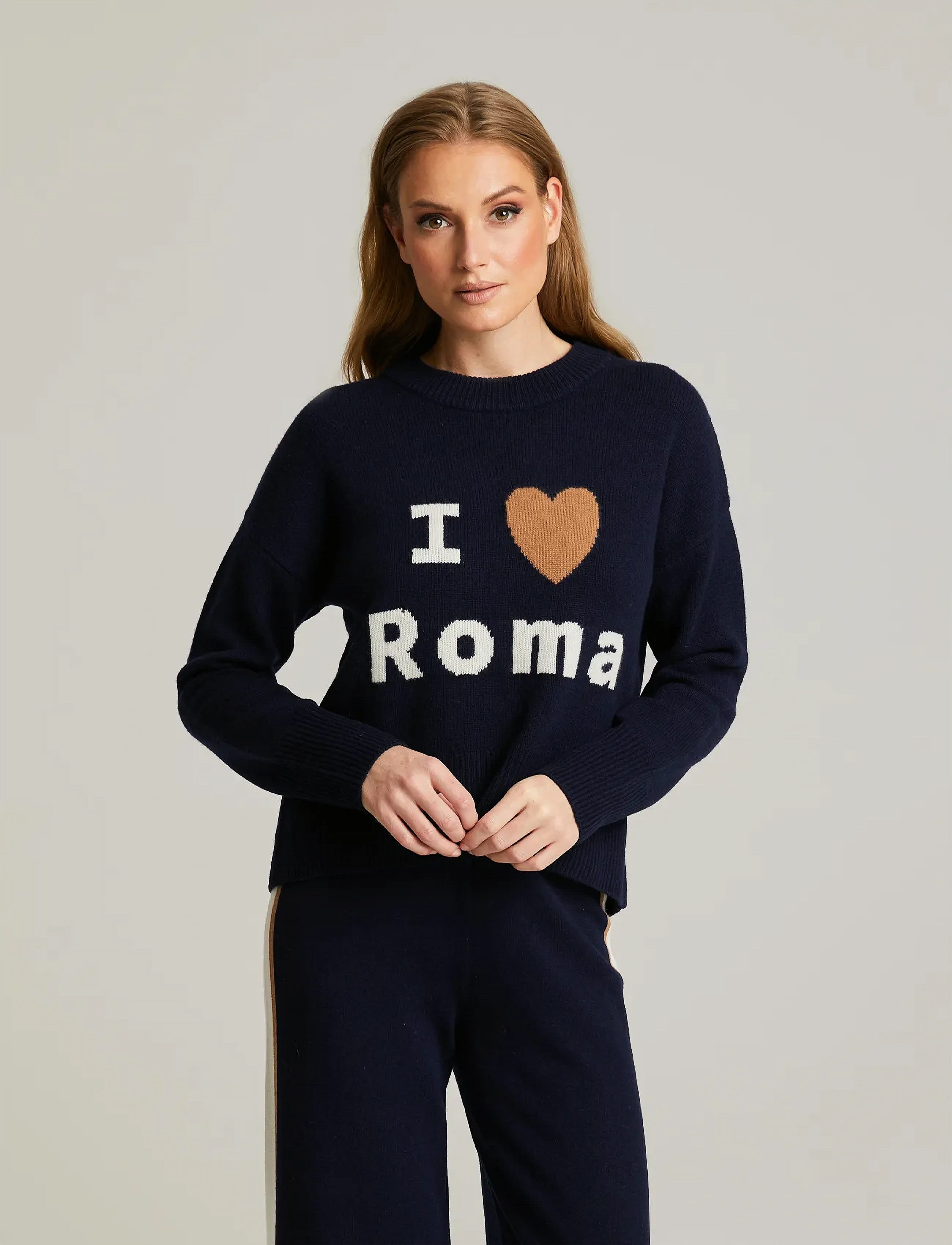 Andiata Saroma, XL, Navy, Strik > Trøjer, Dame