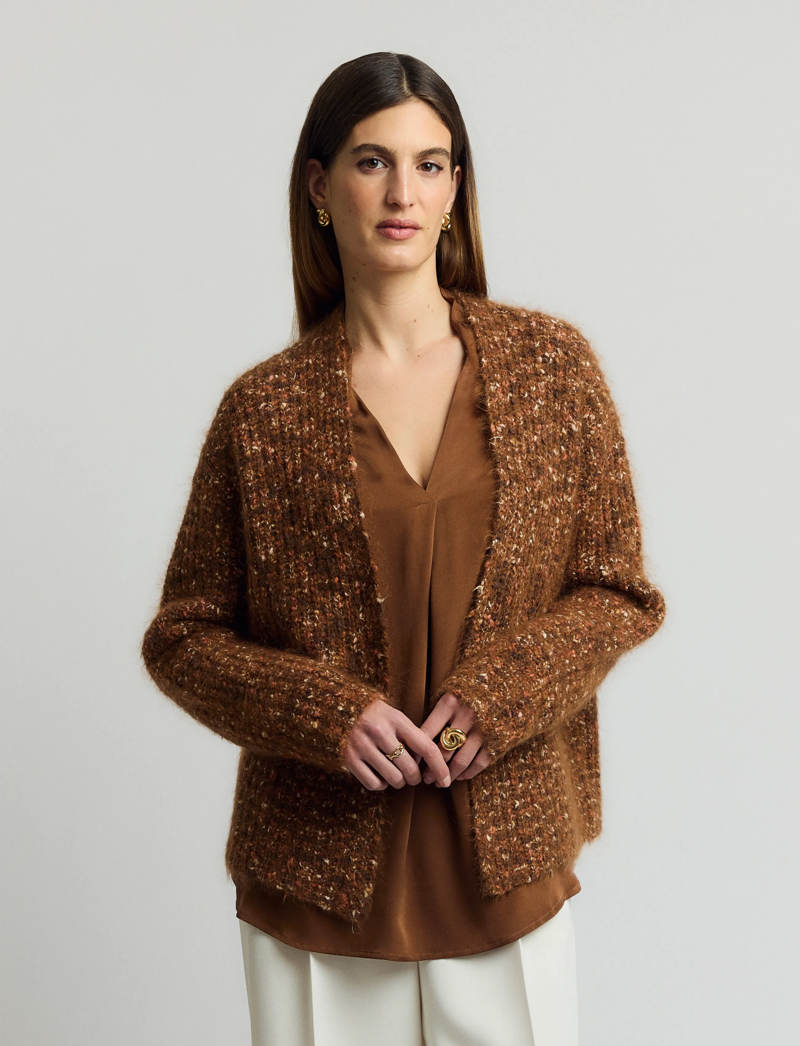 Andiata - Lavigne Cardigan - kardiganid - brown - 0