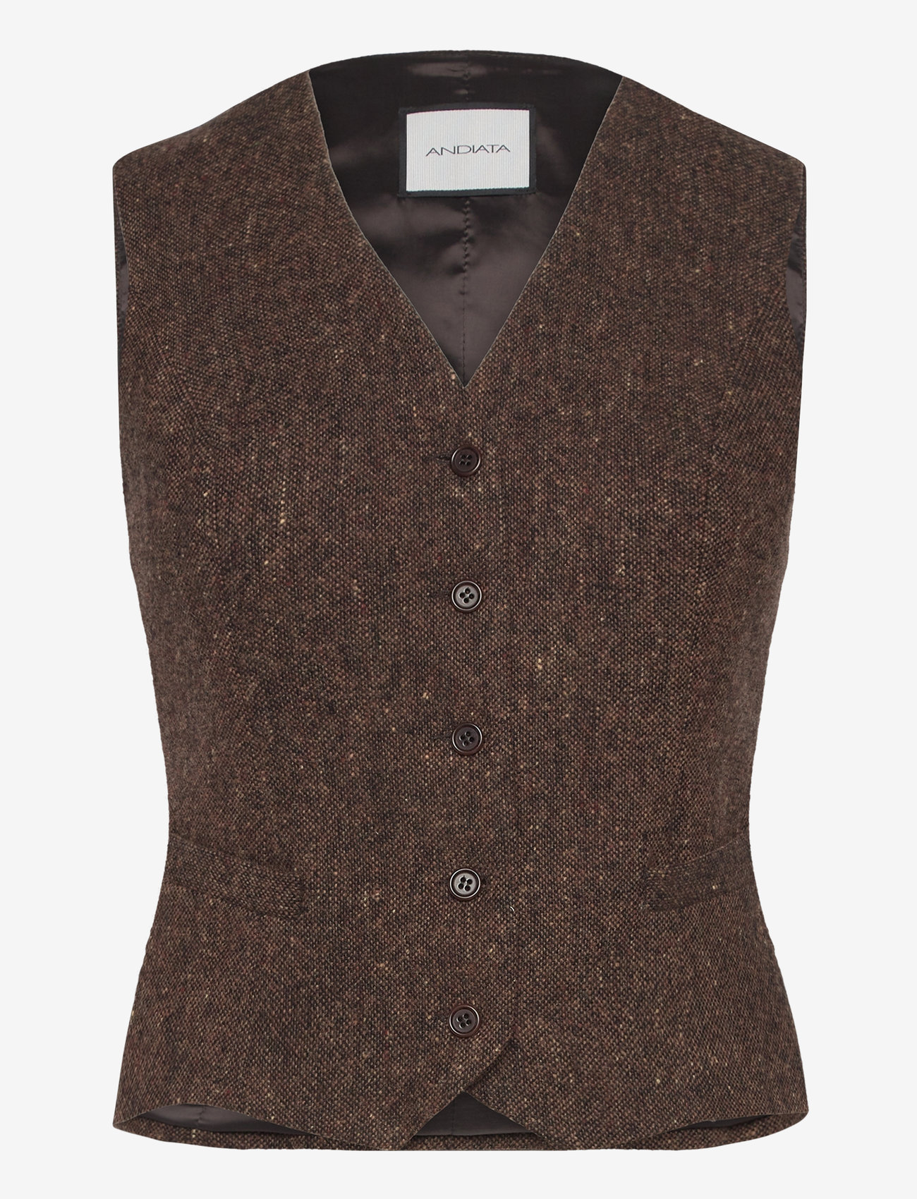 Andiata - Maria - kostymvästar - brown tweed - 1
