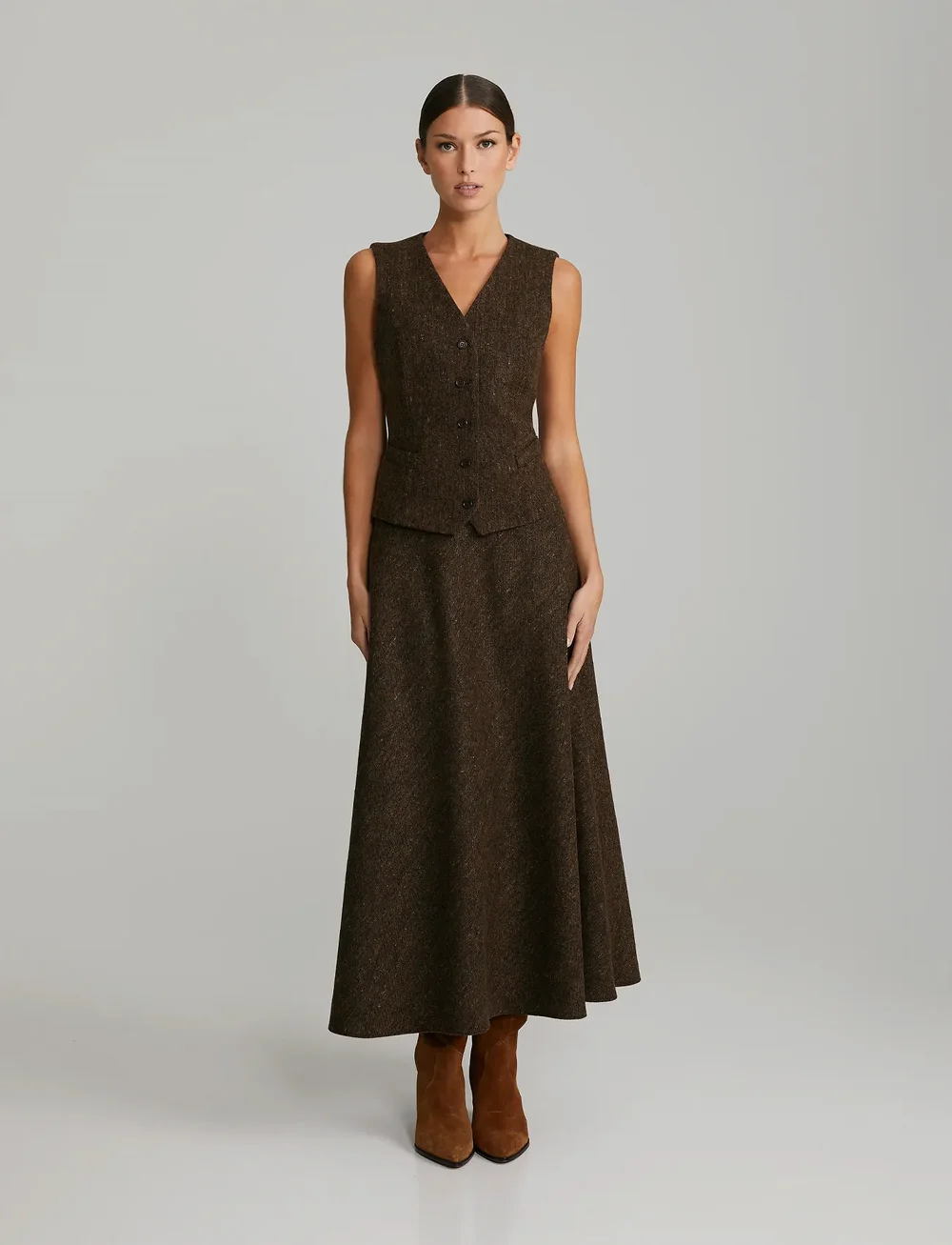 Andiata - Maria - westen - brown tweed - 0