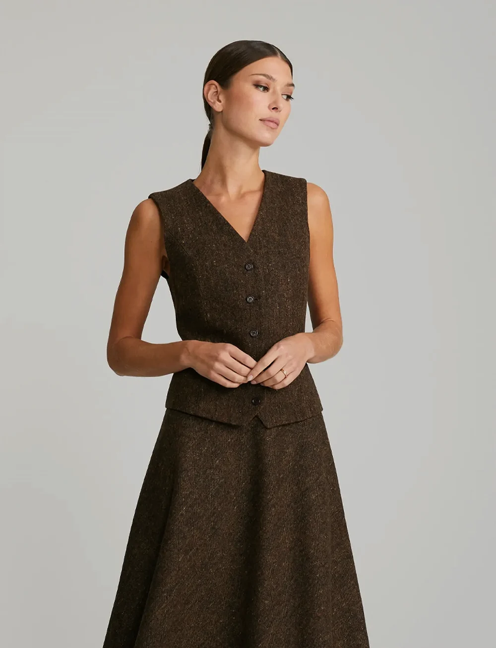 Andiata - Maria - westen - brown tweed - 3