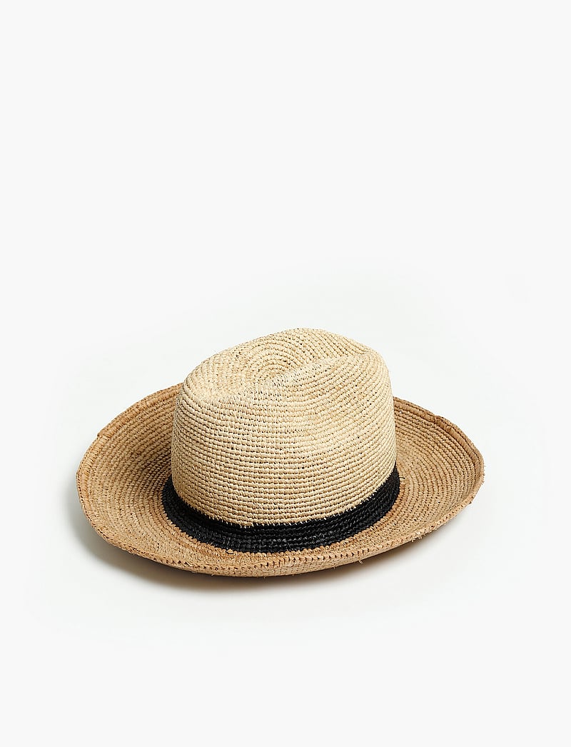 Andiata - Noan - chapeau de paille - straw & black - 0