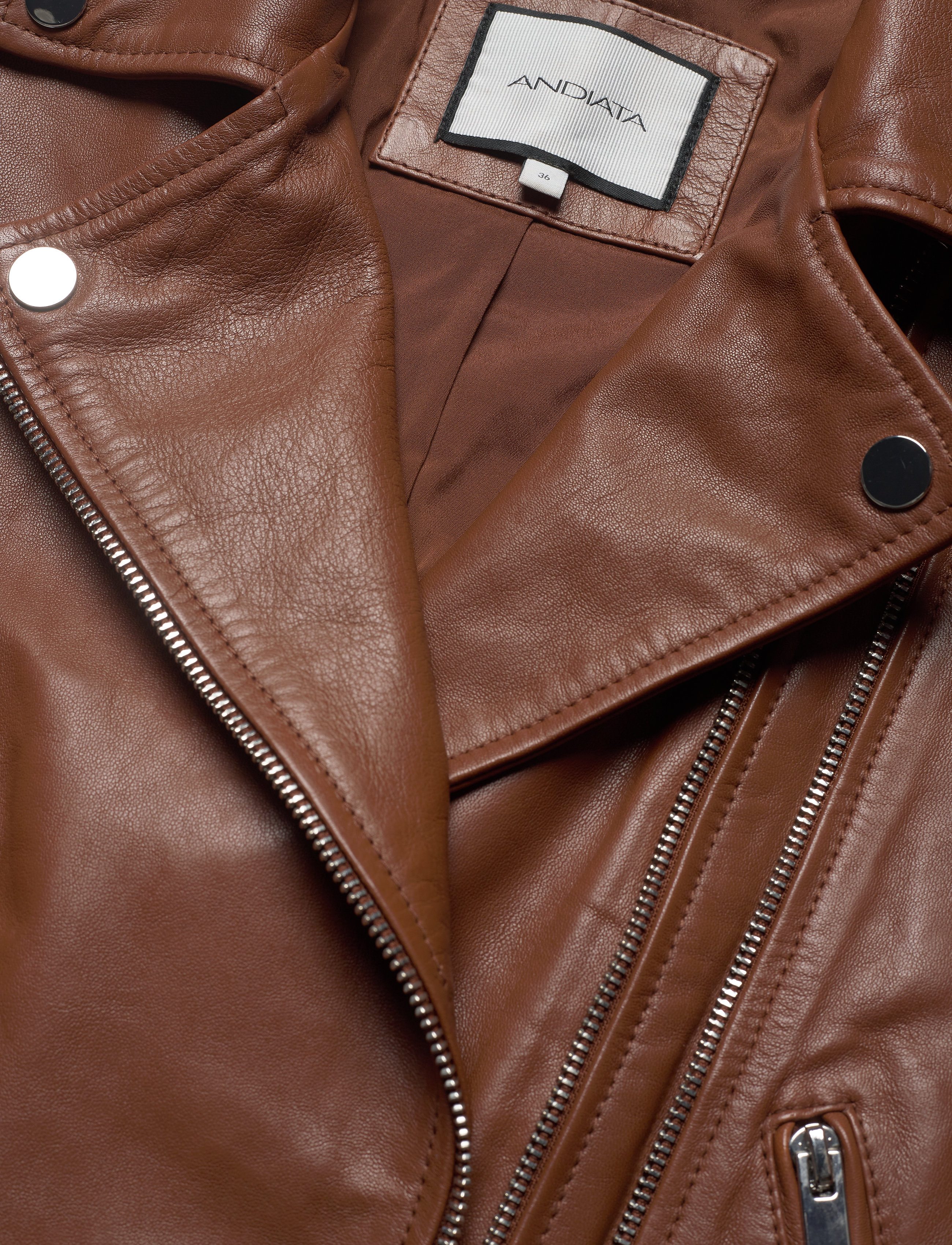 Andiata - Josita Leather Jacket - cinnamon brown - 4