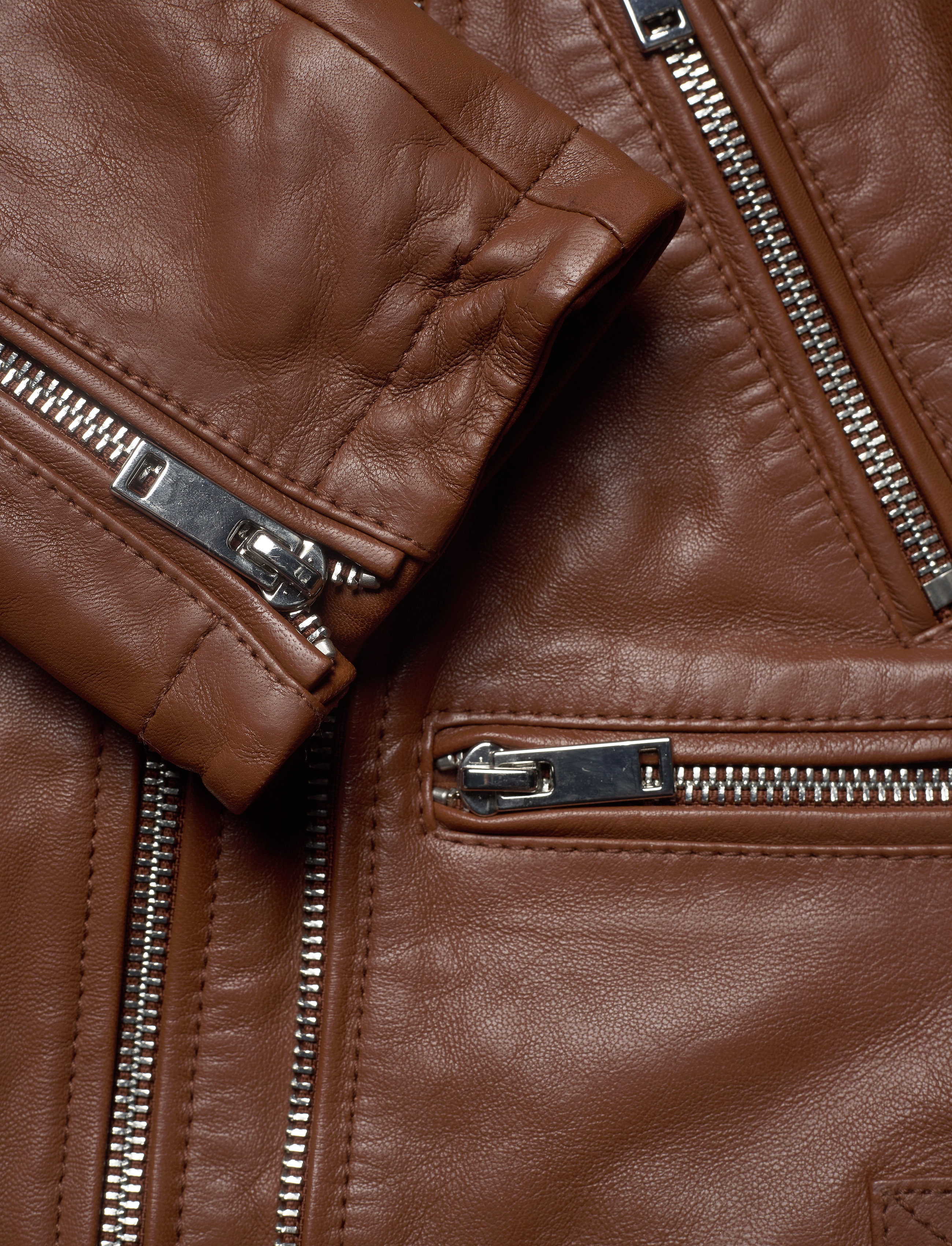 Andiata - Josita Leather Jacket - cinnamon brown - 5