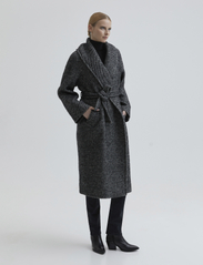 Andiata - Leticia 2 coat - vinterjakker - black stripes - 4