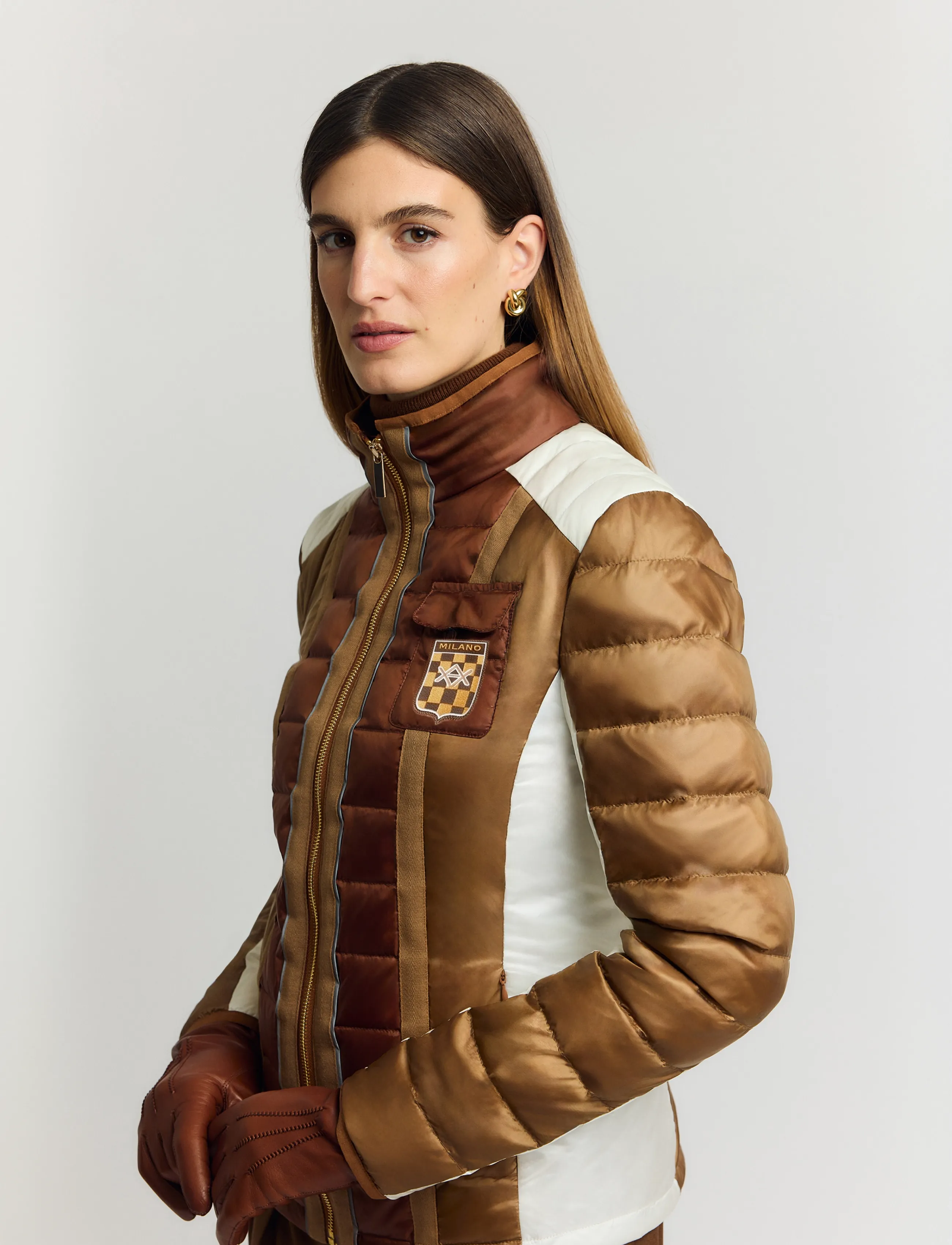 Andiata Tarie jacket - Quiltade jackor - COGNAC / brown