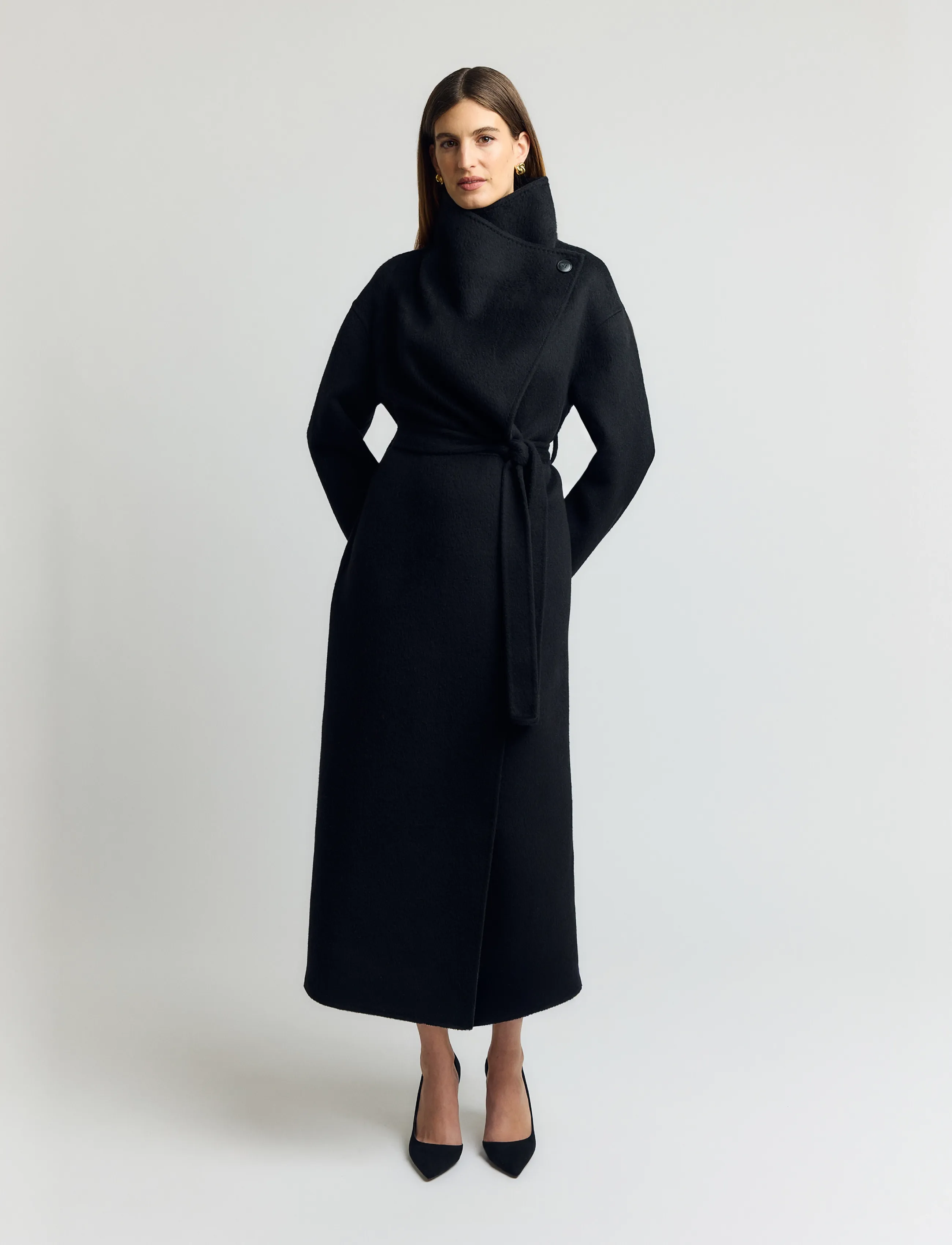 Andiata Achillea coat - Mäntel - BLACK / black