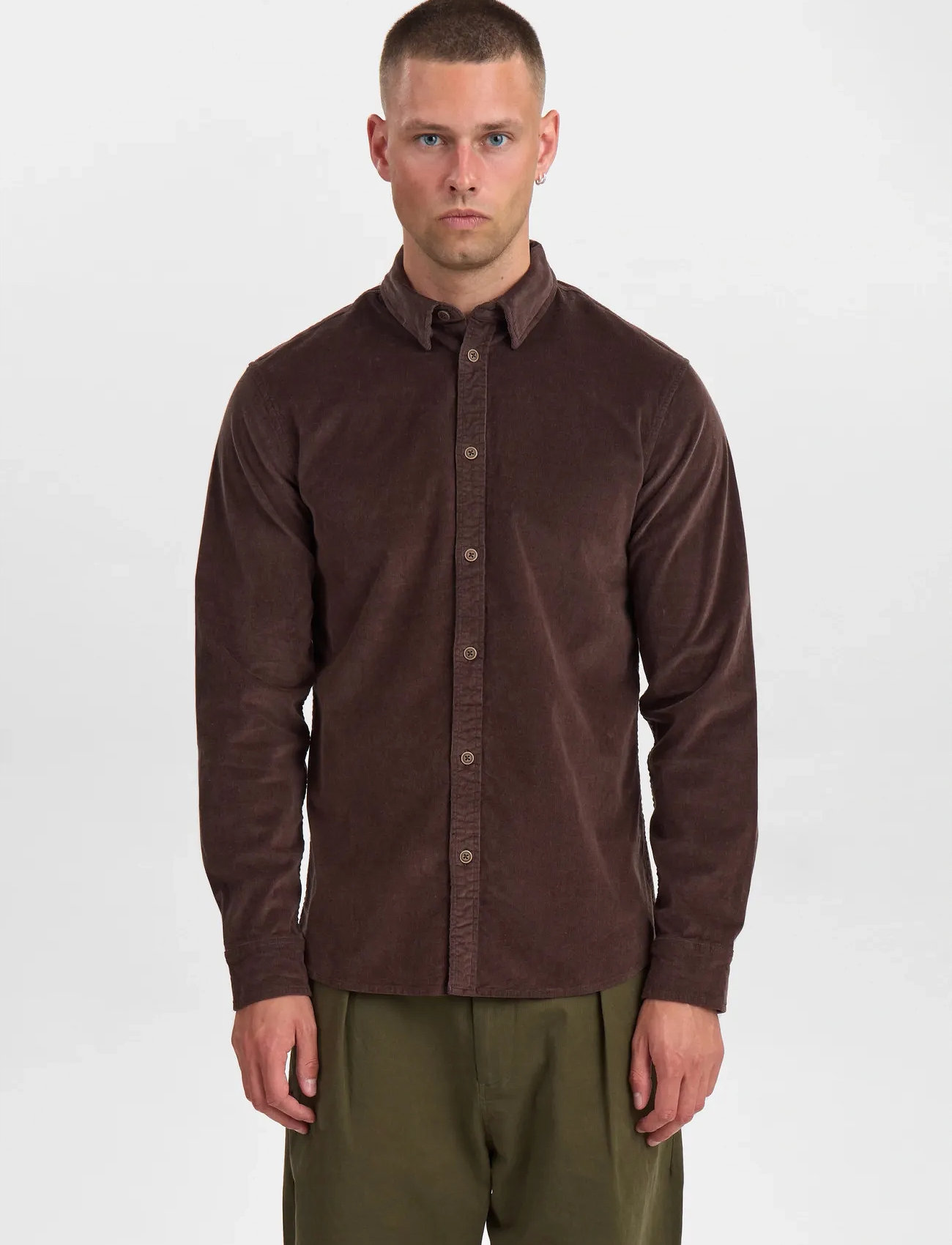 Anerkjendt Akleif Solid Cord Shirt - - M 1