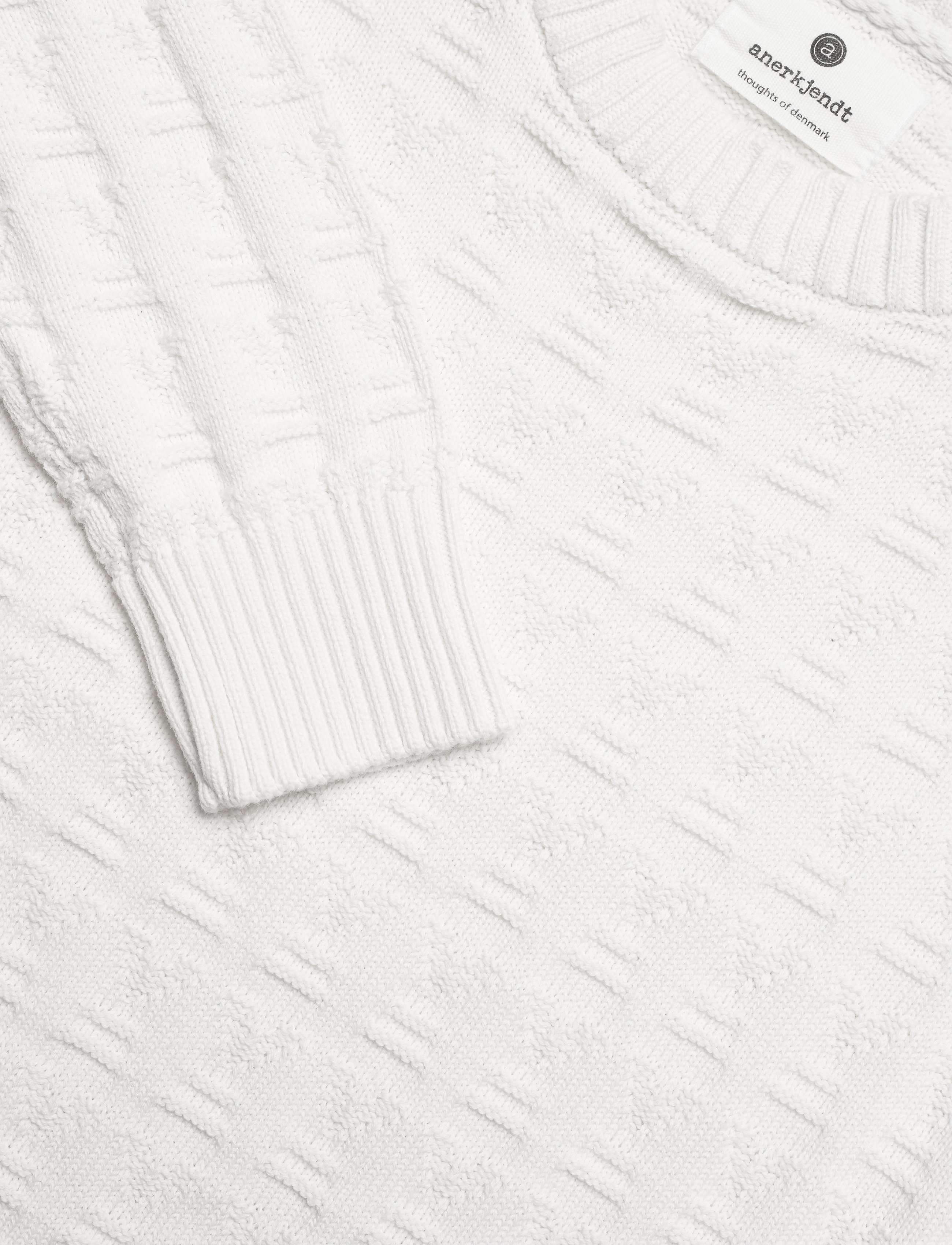 Anerkjendt - AKNICO JACQUARD KNIT - tofu - 2