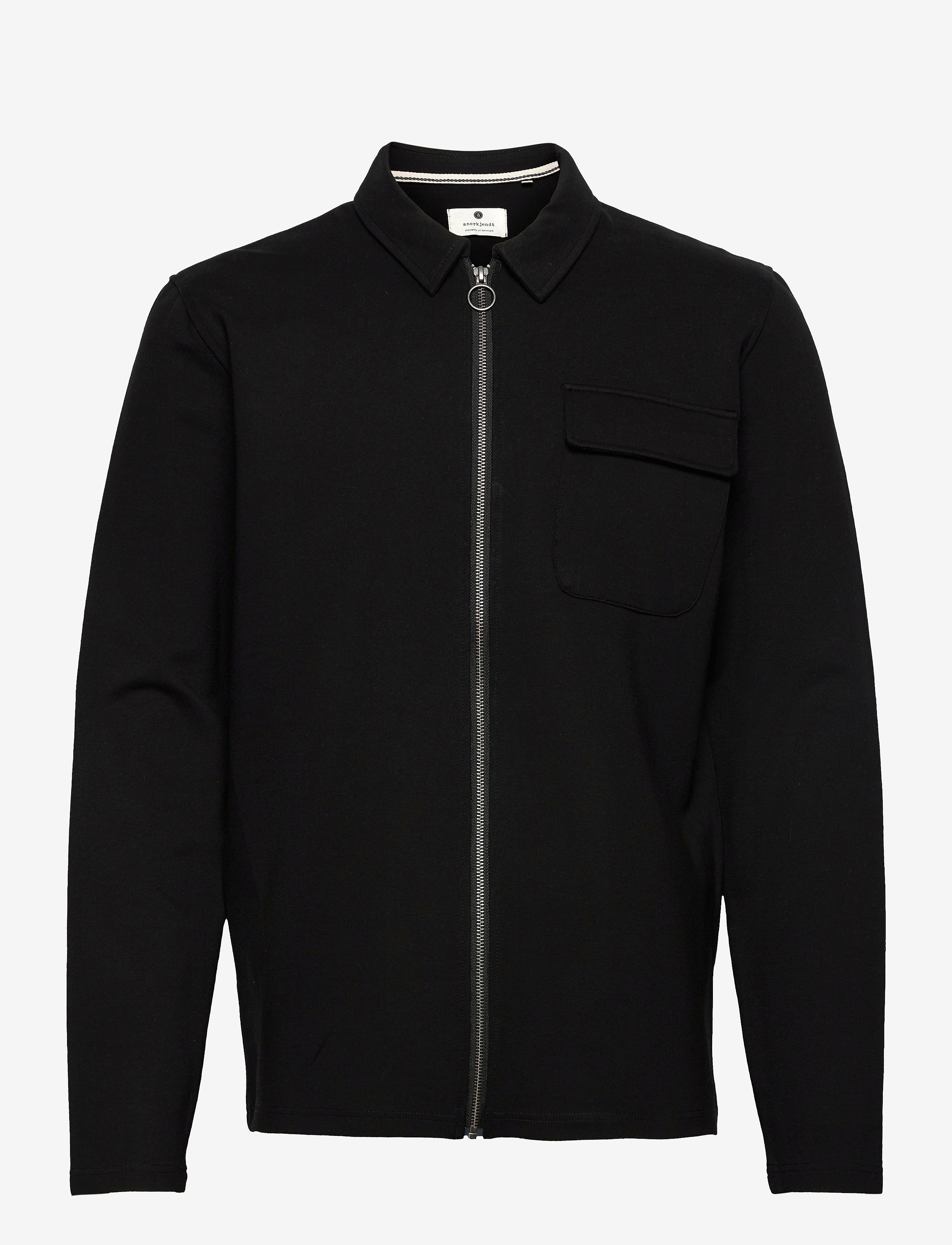 Anerkjendt - AKSØREN ZIP CARDIGAN - caviar - 0