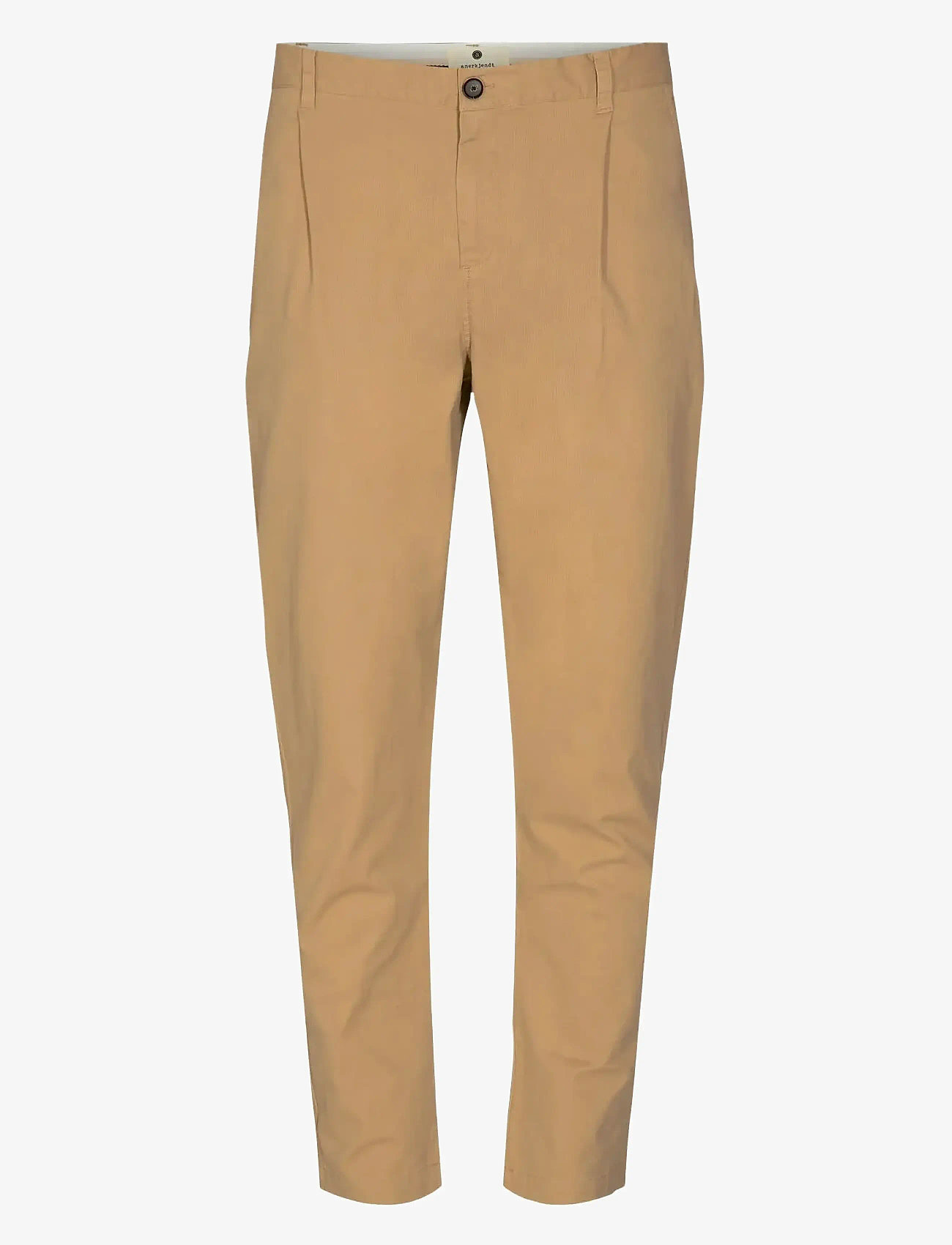 Anerkjendt - AKJULIUS COTTON PLEAT PANT - herbstliche kleidung - incense - 0