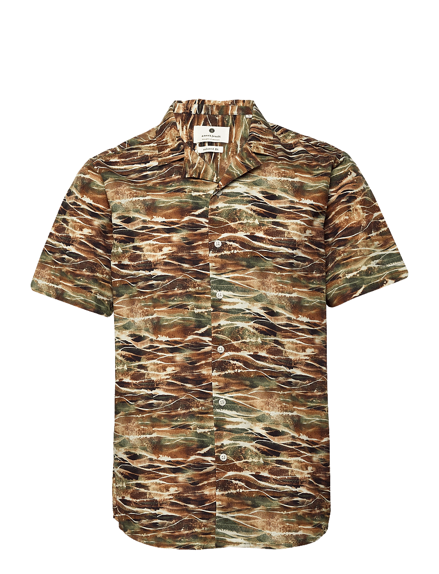 Anerkjendt - AKLEO POPLIN AOP SHIRT - olivine - 0