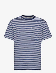 Anerkjendt - AKKIKKI BLUE STRIPE TEE - short-sleeved t-shirts - cornet blue - 0