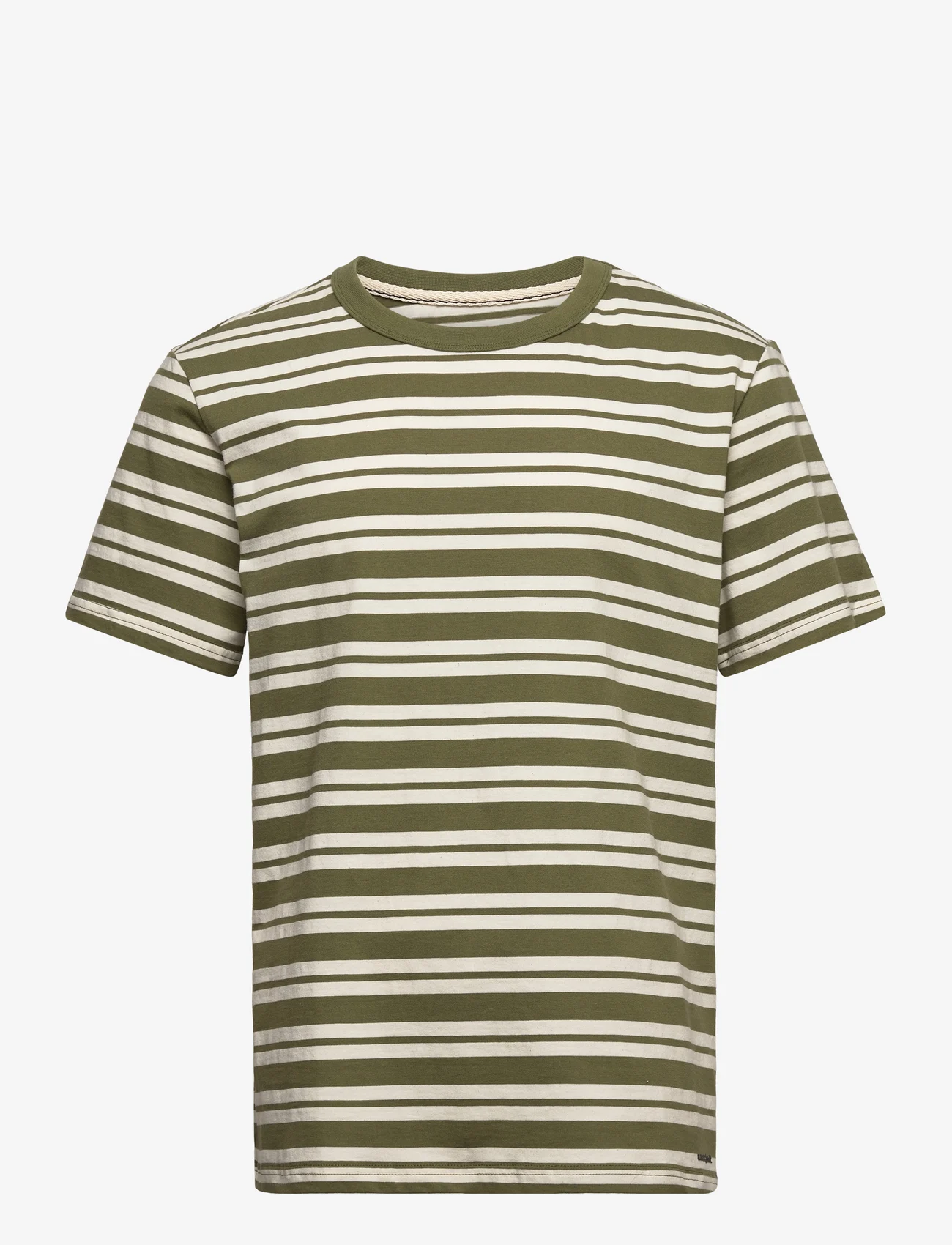 Anerkjendt - AKKIKKI NOOS STRIPE TEE - t-shirts - olivine - 0