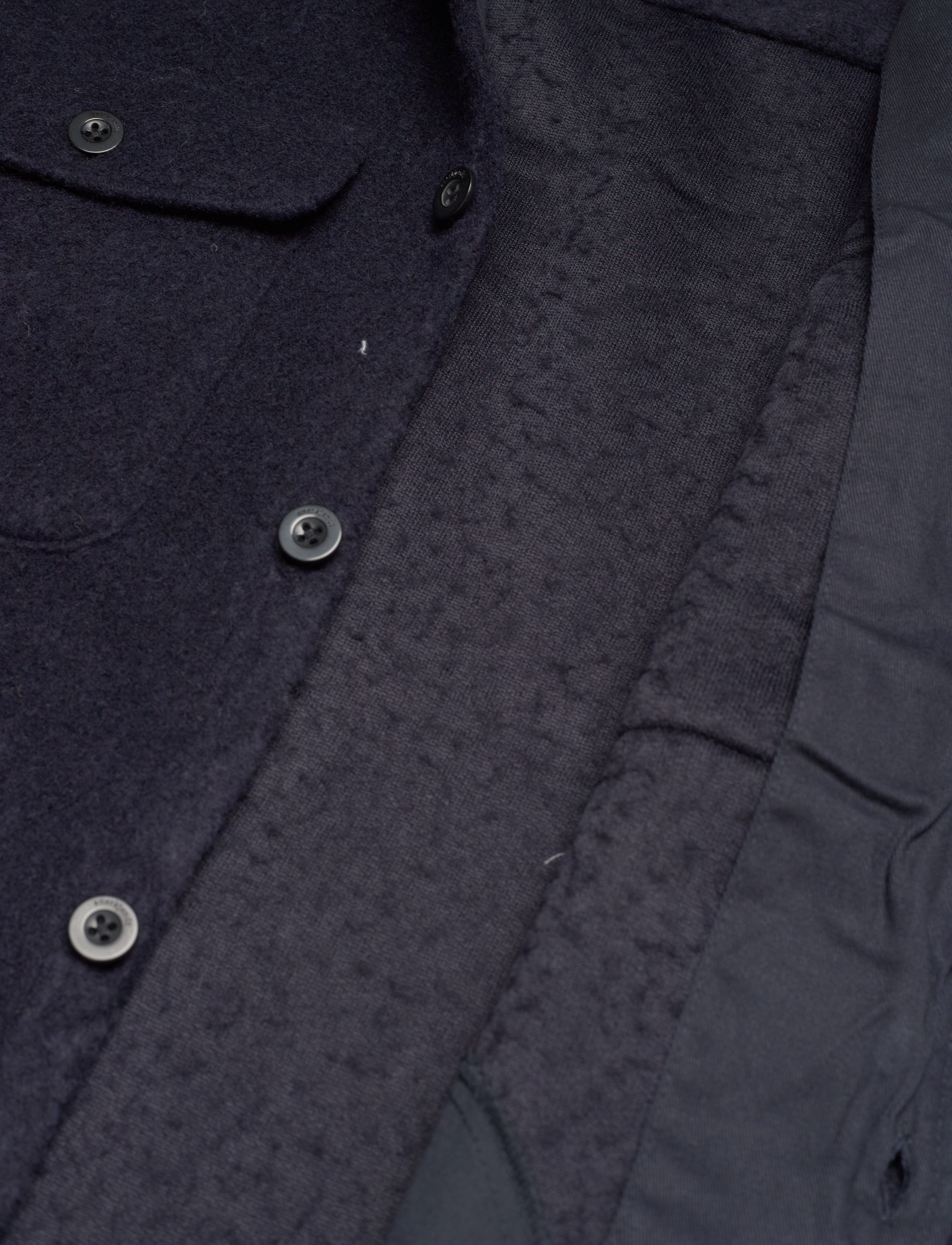 Anerkjendt - AKLION BOILED WOOL OVERSHIRT - dark navy - 4