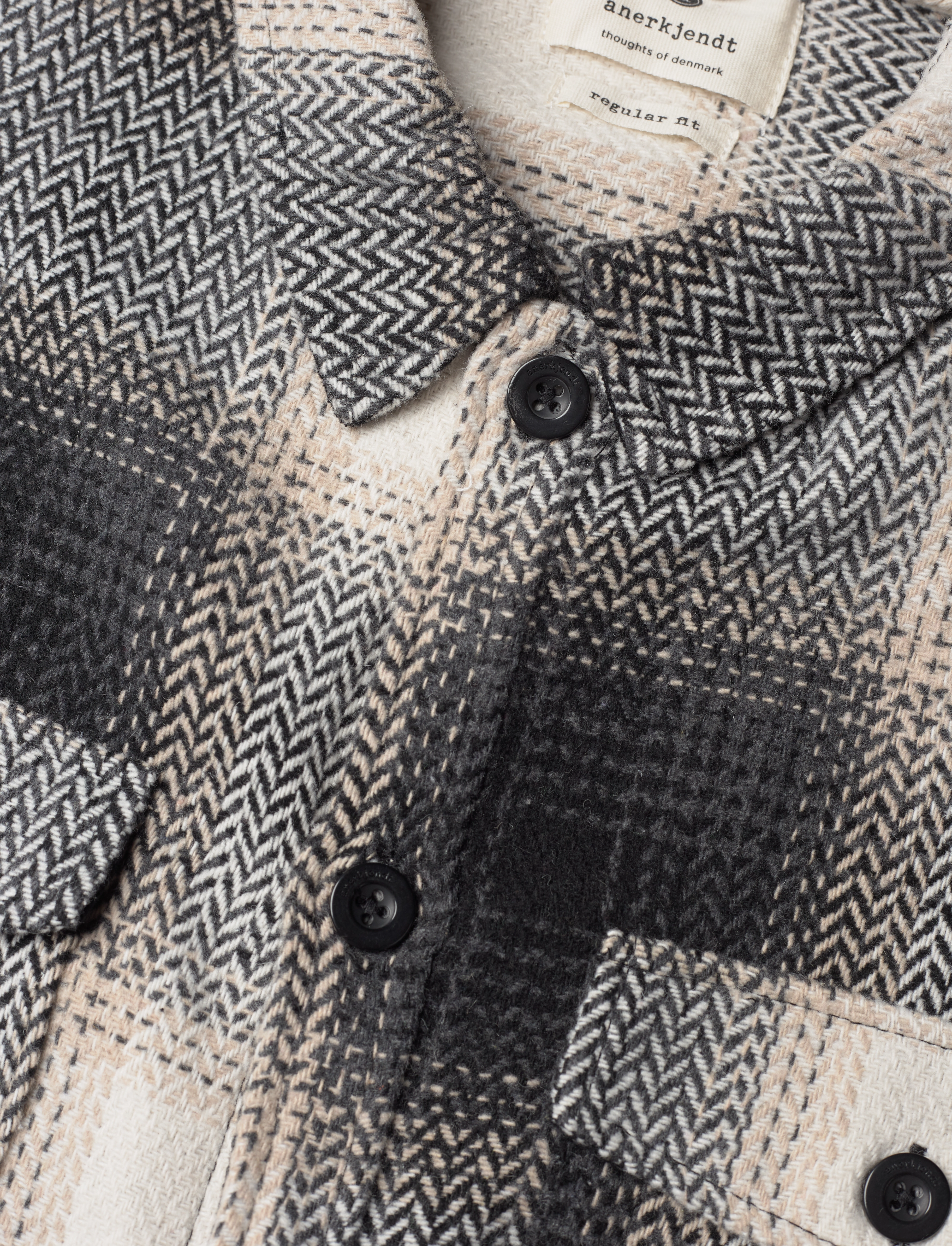 Anerkjendt - AKLION THICK CHECK OVERSHIRT - tofu - 2