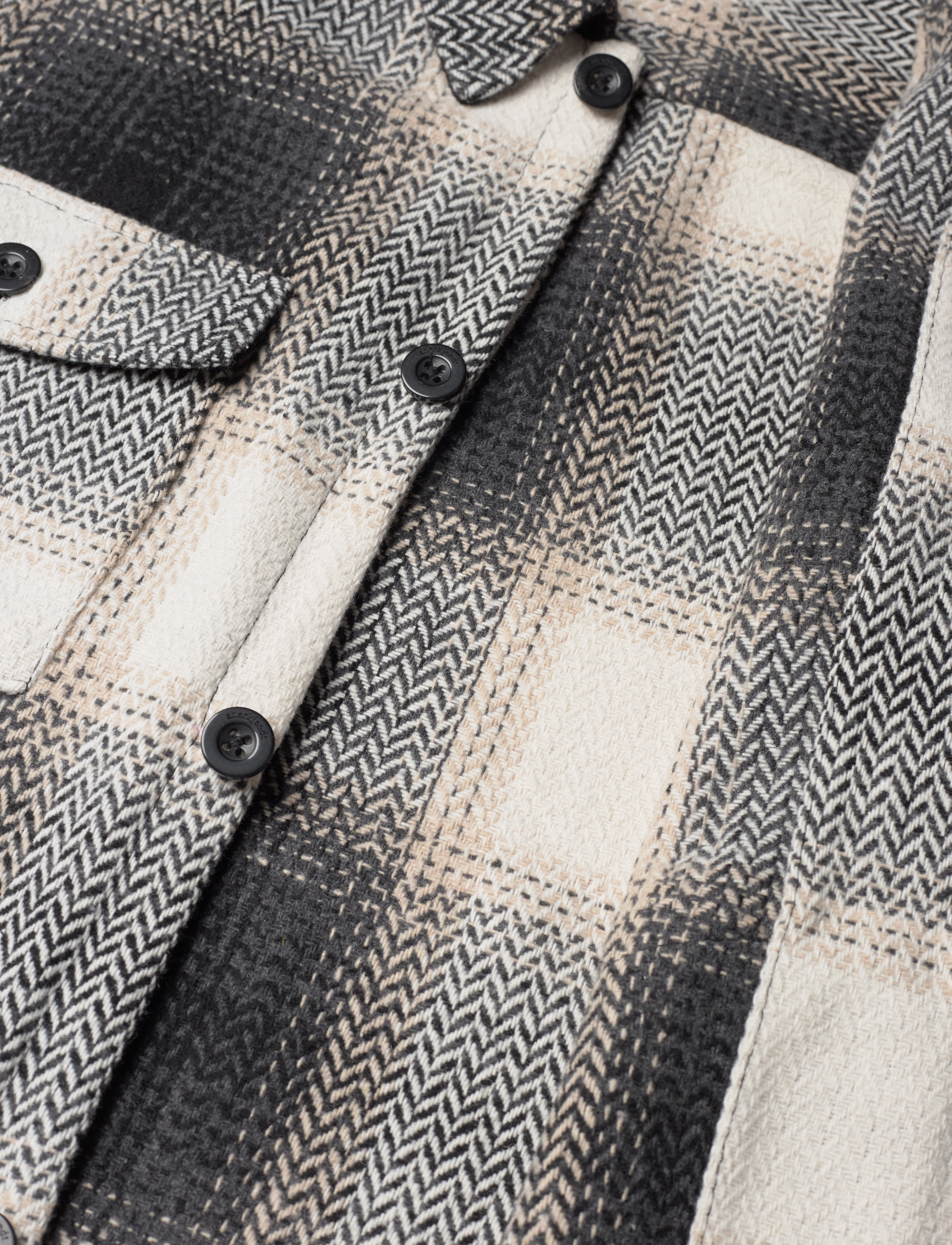 Anerkjendt - AKLION THICK CHECK OVERSHIRT - tofu - 4