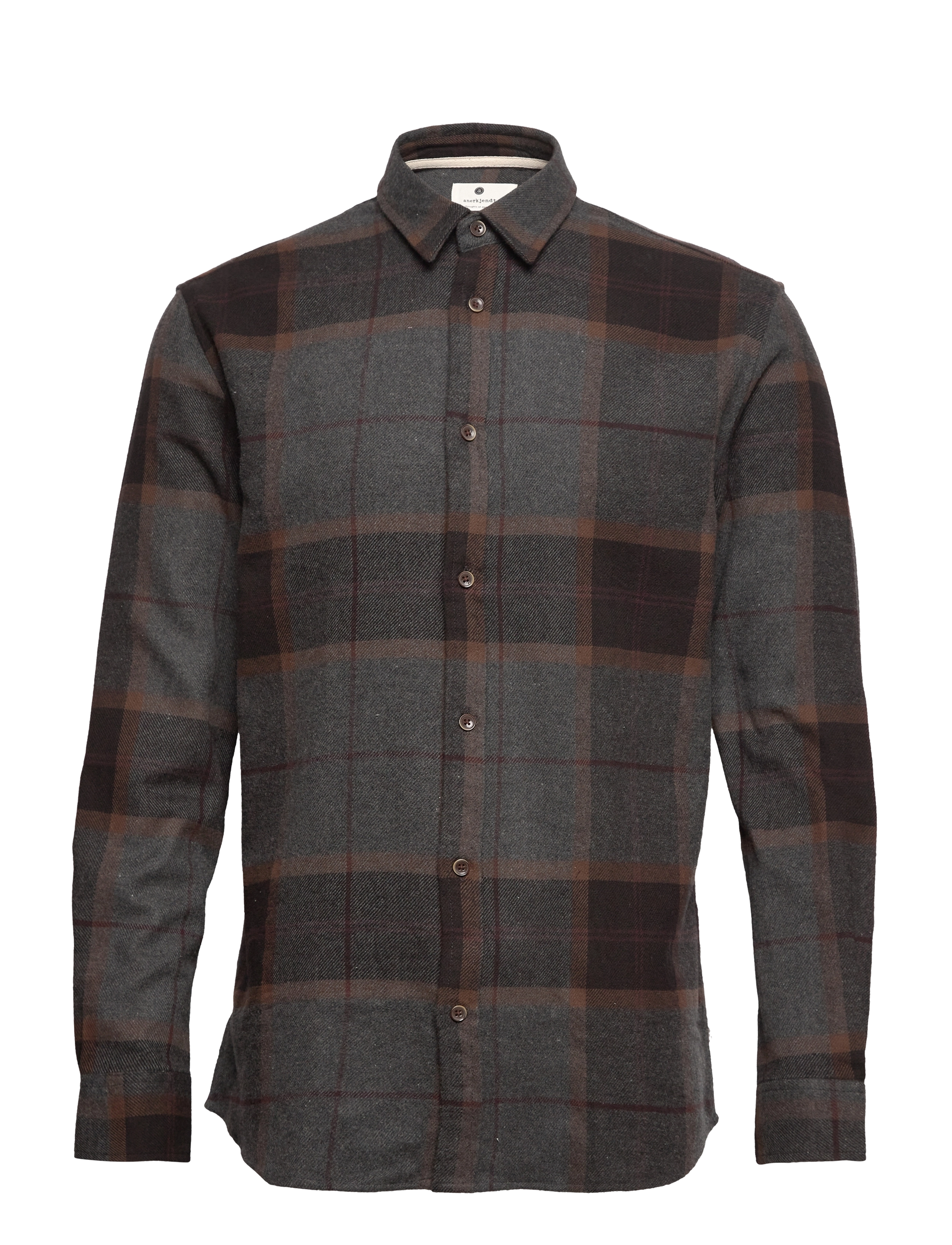 Anerkjendt - AKLOUIS BRUSHED CHECK - dark grey mel - 0