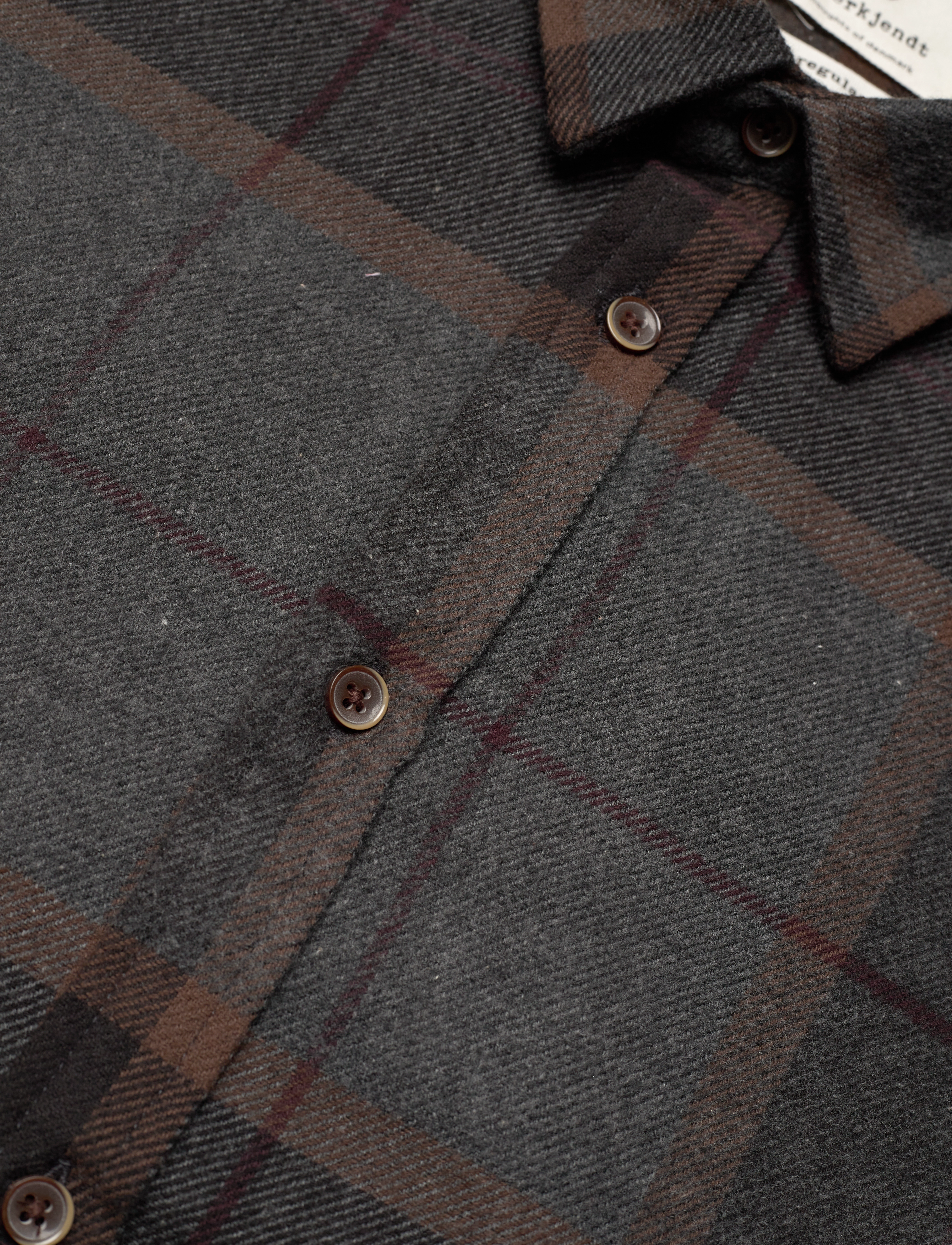 Anerkjendt - AKLOUIS BRUSHED CHECK - dark grey mel - 2