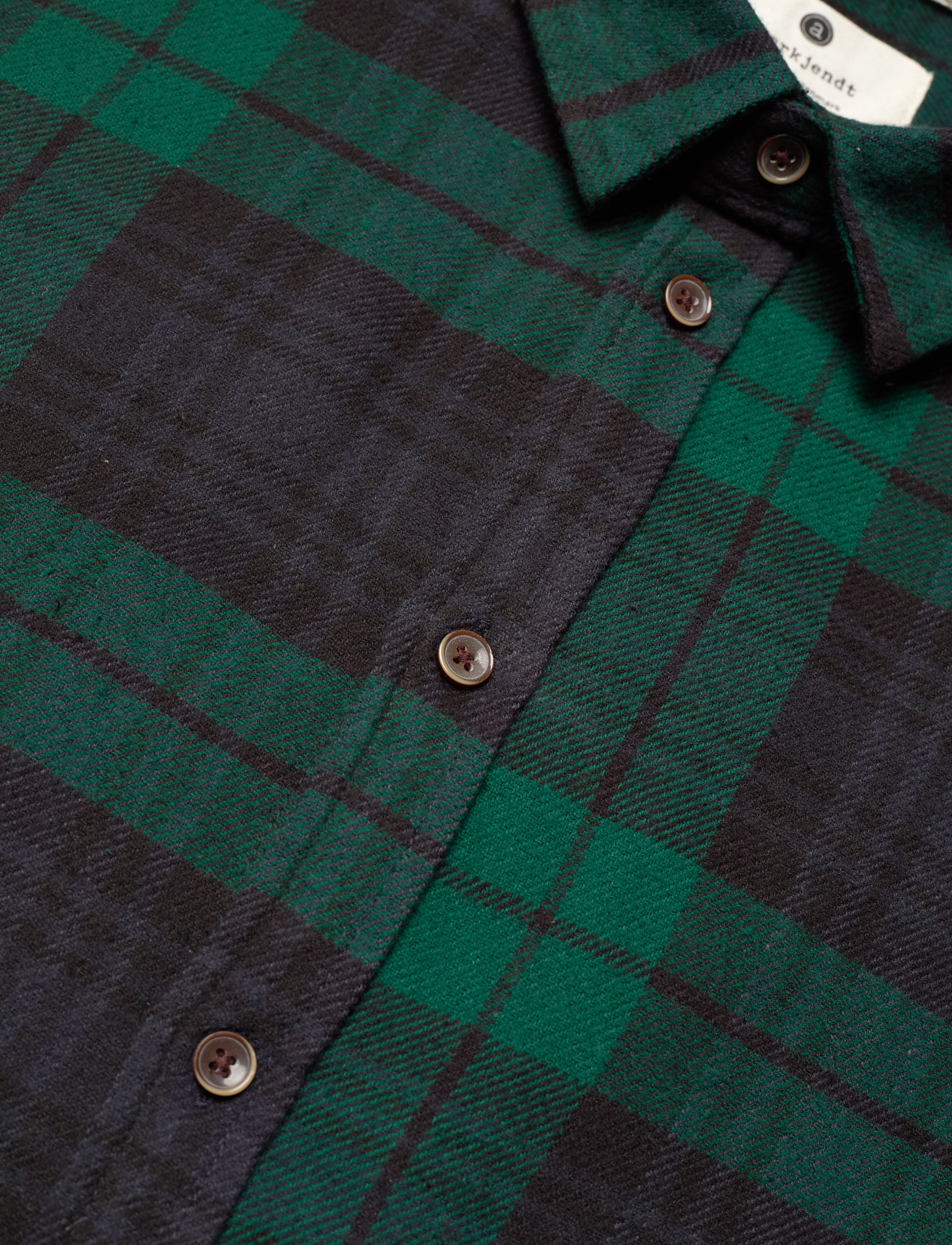 Anerkjendt - AKLOUIS BRUSHED CHECK - dark olive - 3