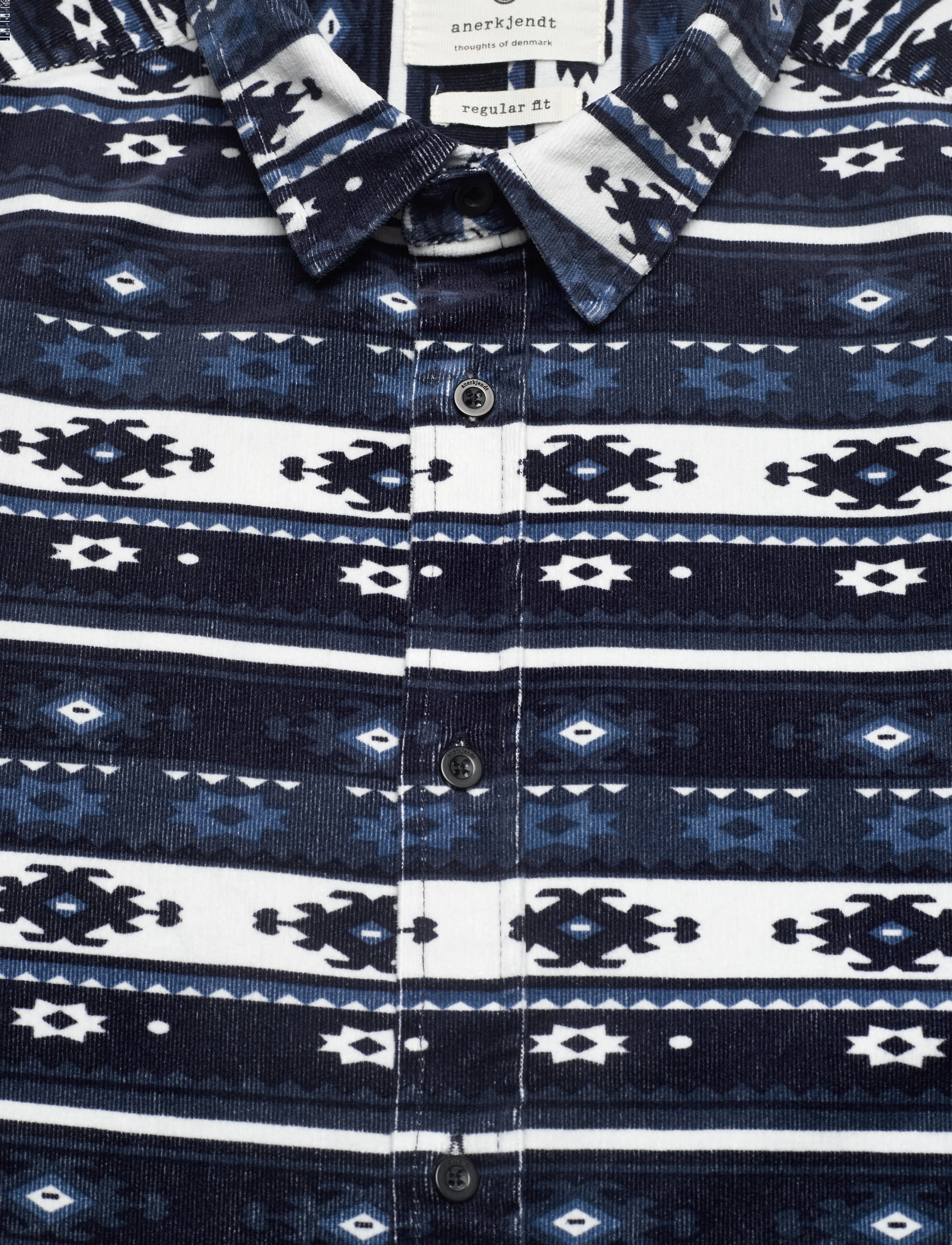 Anerkjendt - AKLOUIS CORDUROY AOP - dark navy - 2