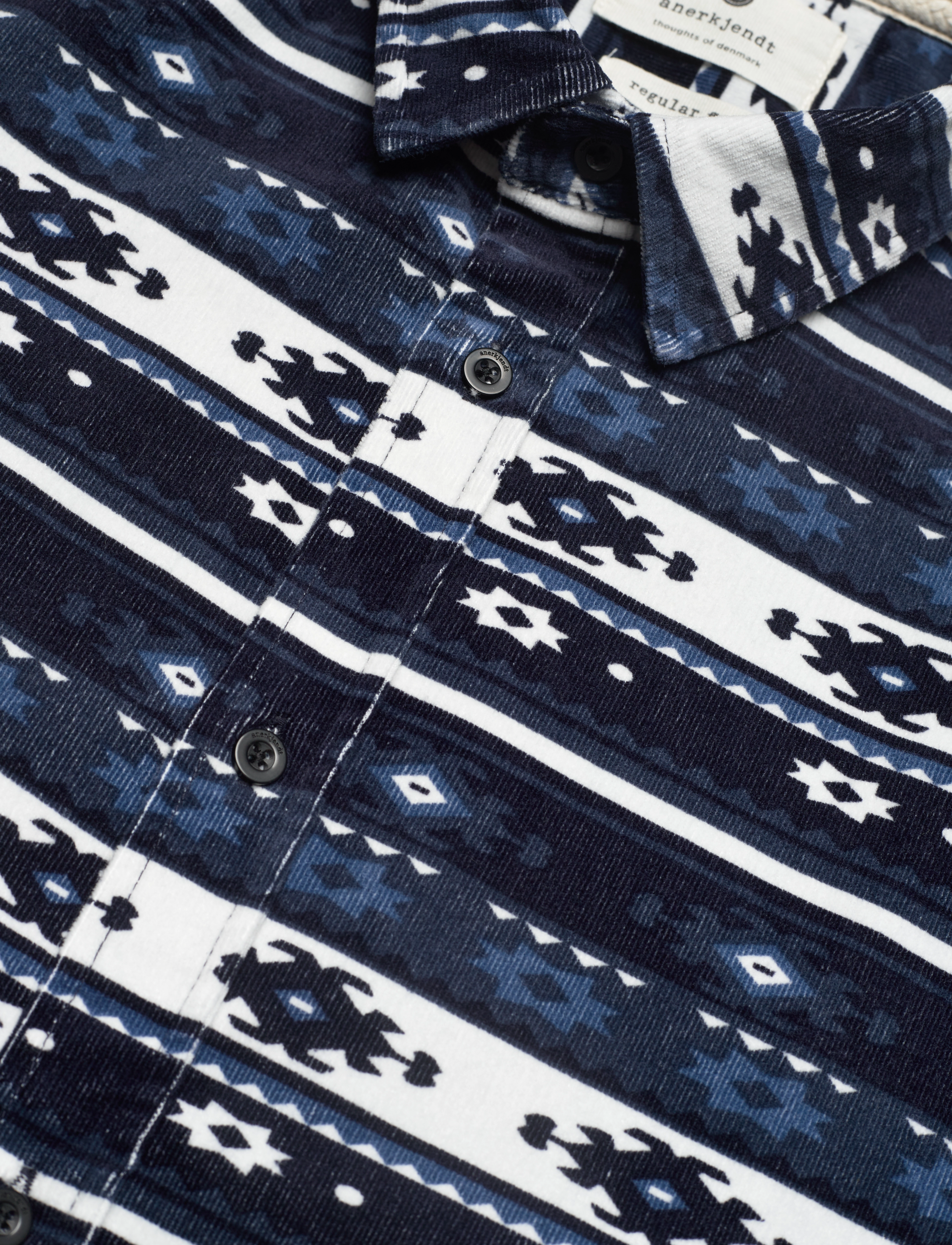 Anerkjendt - AKLOUIS CORDUROY AOP - dark navy - 3