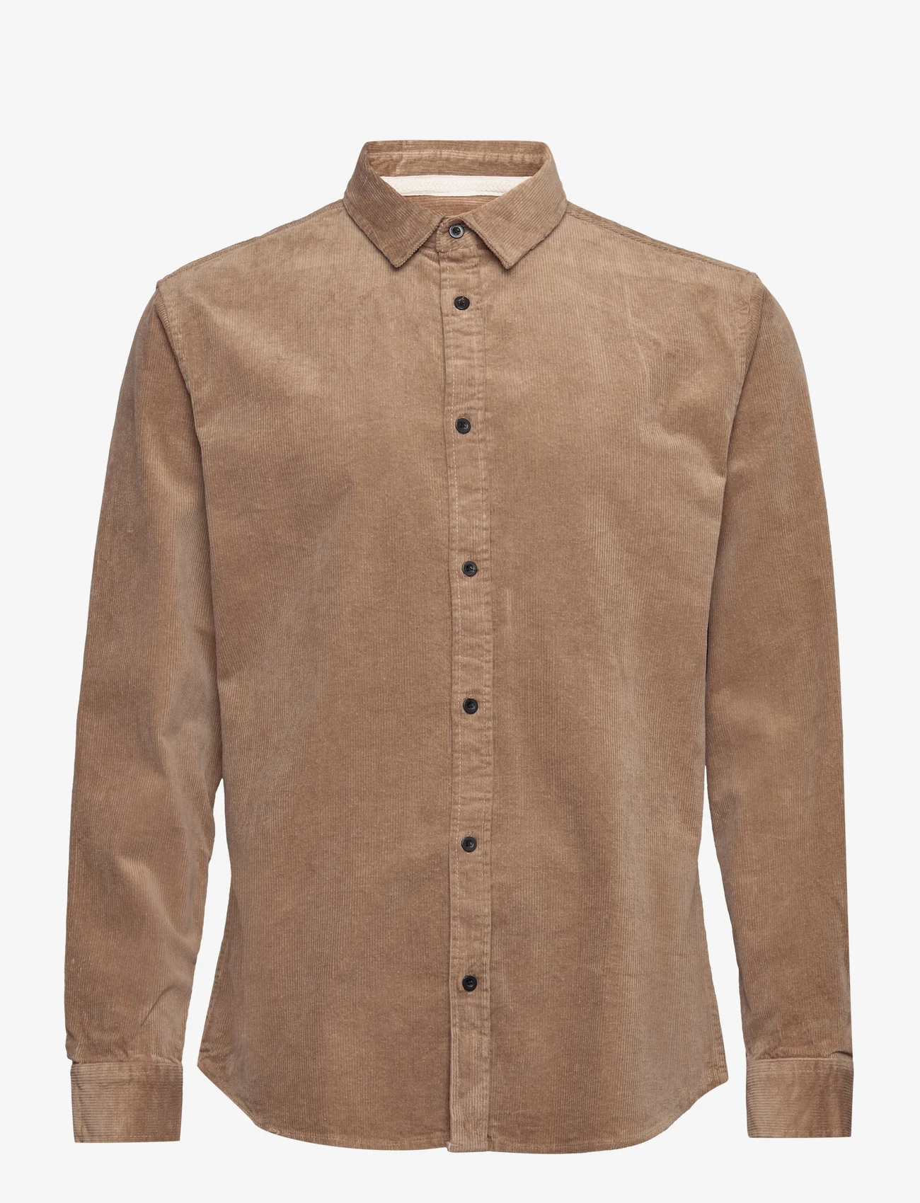 Anerkjendt - AKLEIF CORDUROY SHIRT - velvetiniai marškiniai - cobblestone - 0