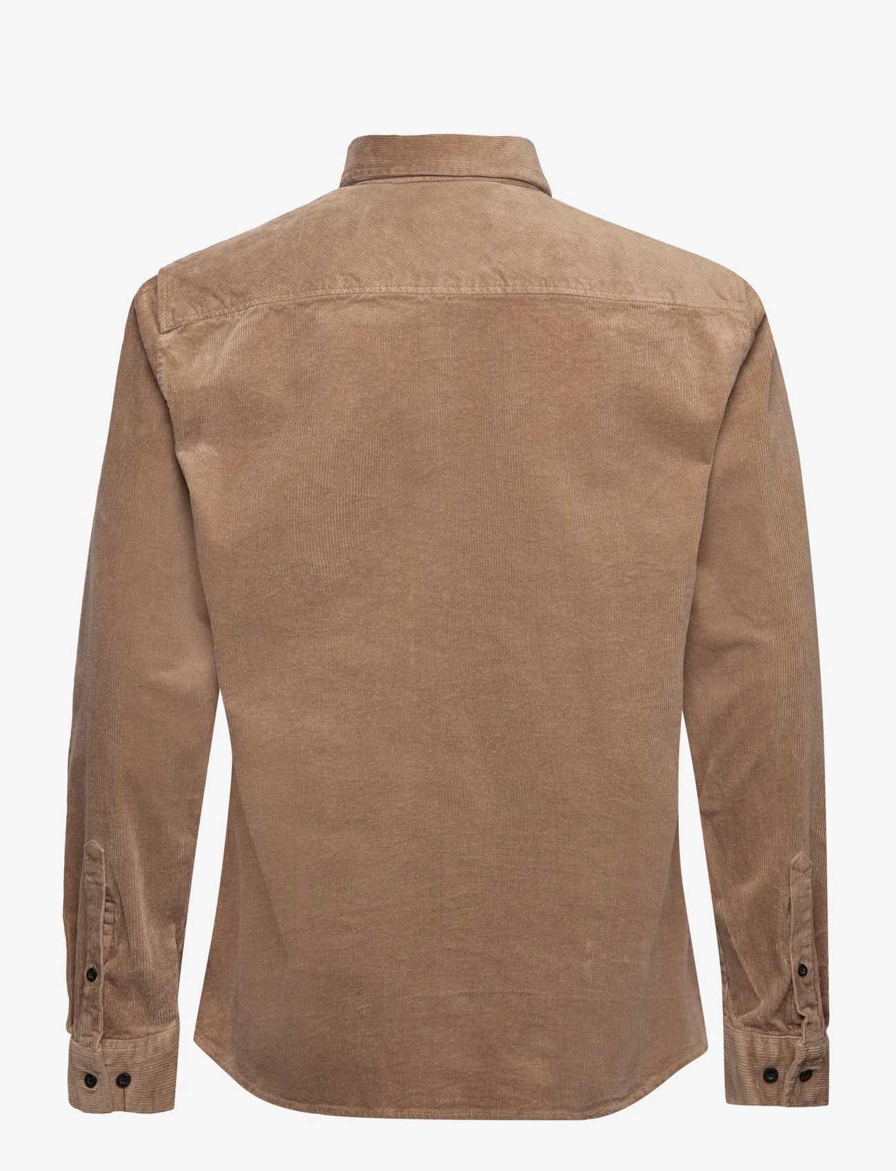 Anerkjendt - AKLEIF CORDUROY SHIRT - velvetiniai marškiniai - cobblestone - 1