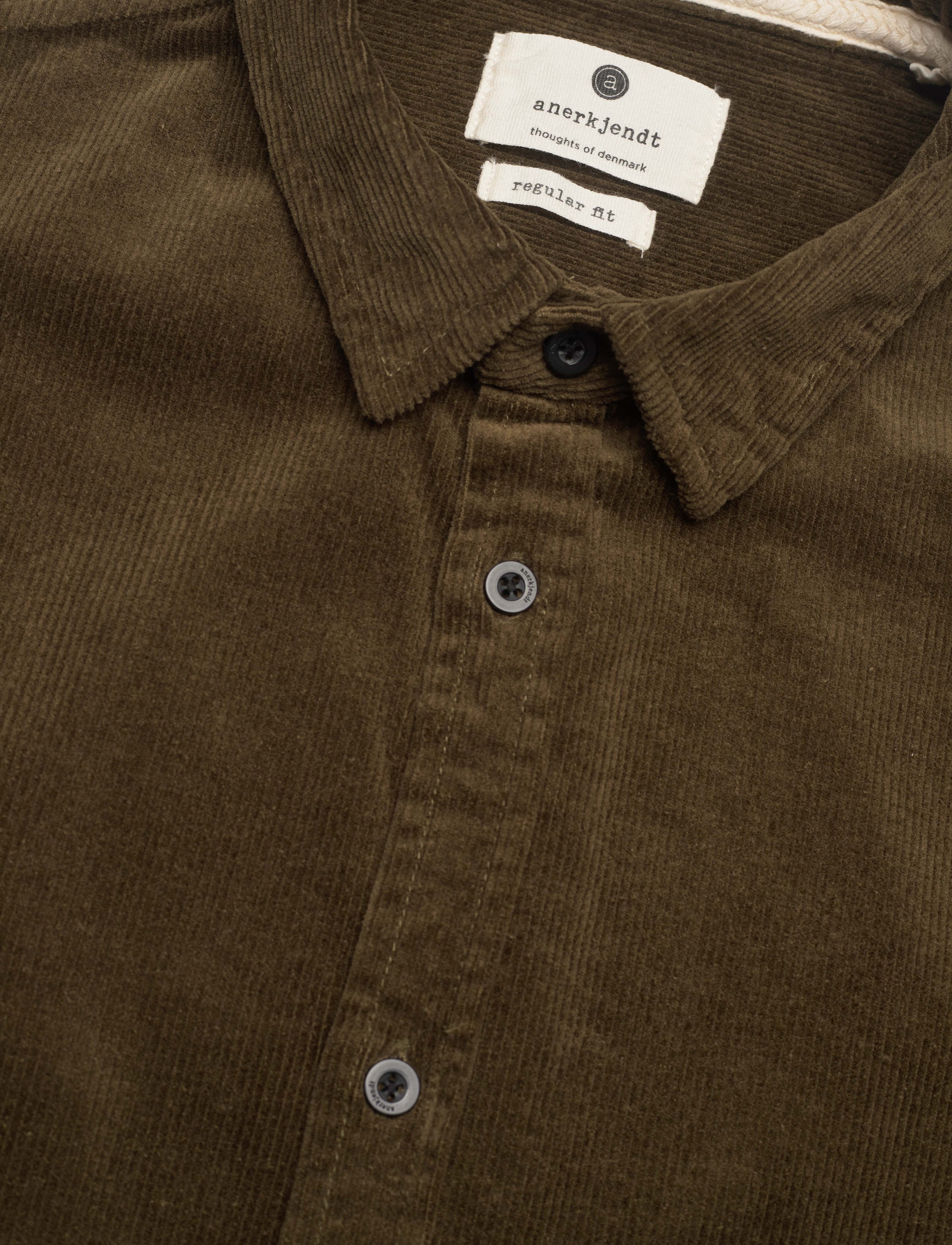 Anerkjendt - AKLEIF CORDUROY SHIRT - dark olive - 2