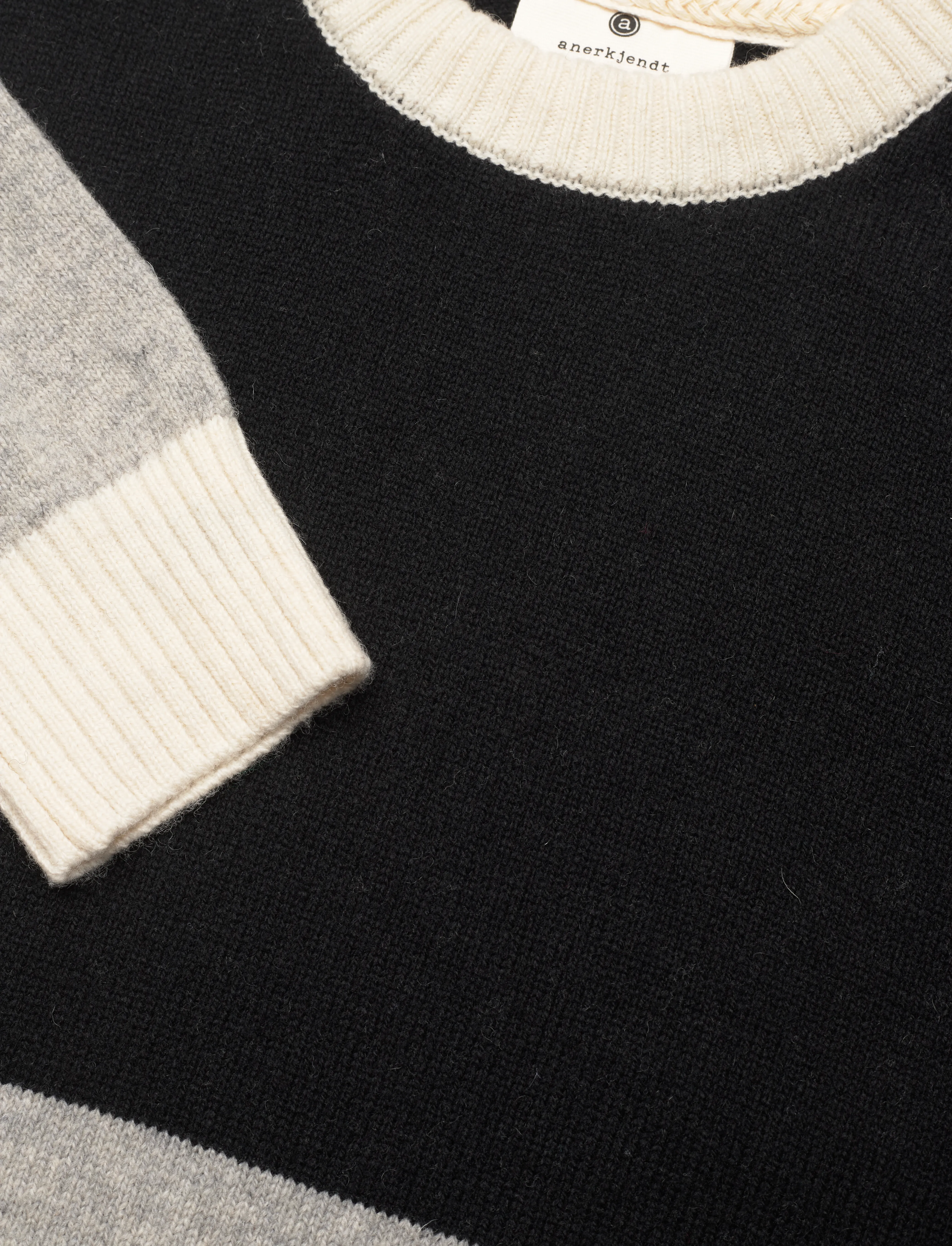 Anerkjendt - AKRICO COLORBLOCK LAMBSWOOL - caviar - 2