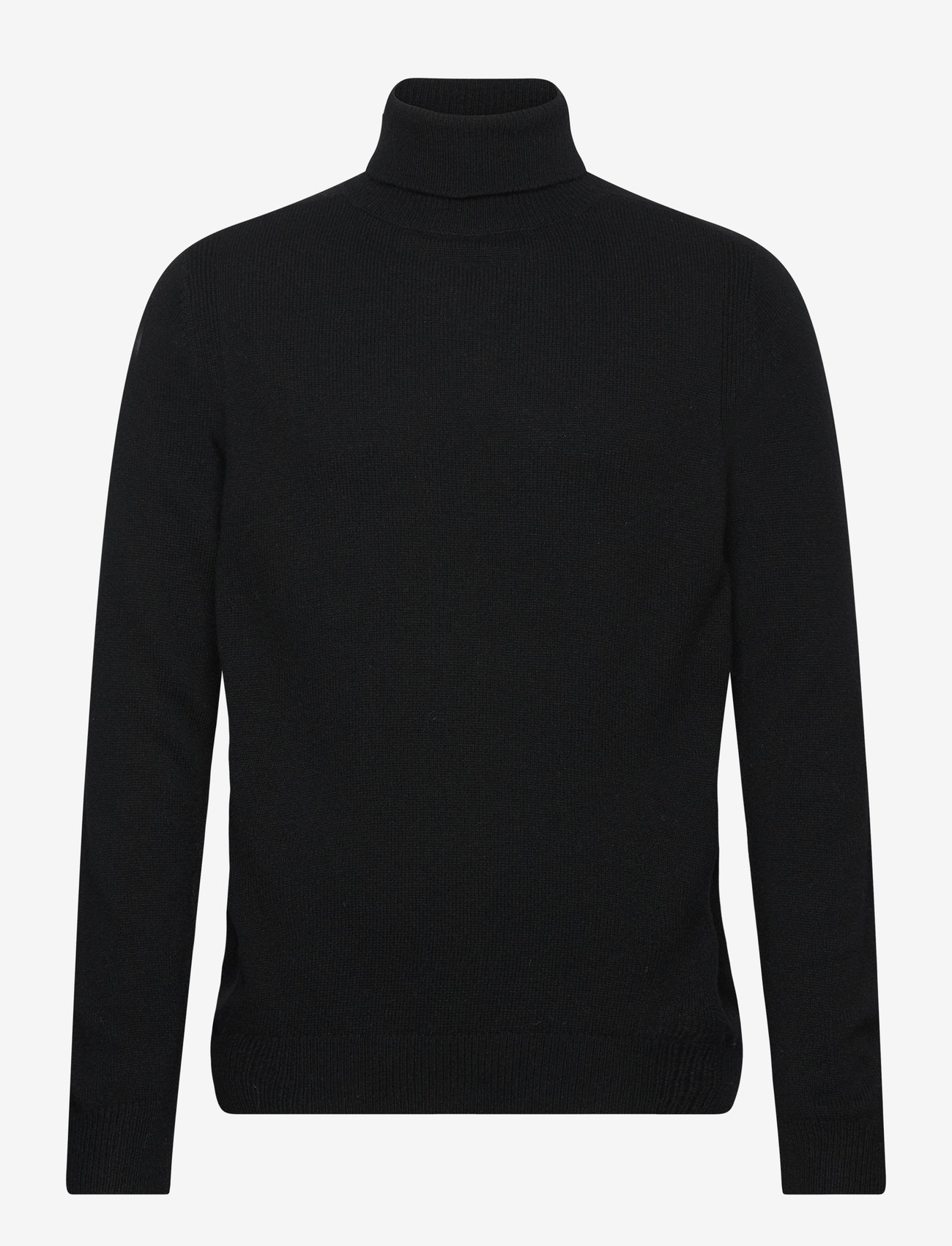Anerkjendt - AKNICO SOLID ROLL NECK LAMBSWOOL - caviar - 0