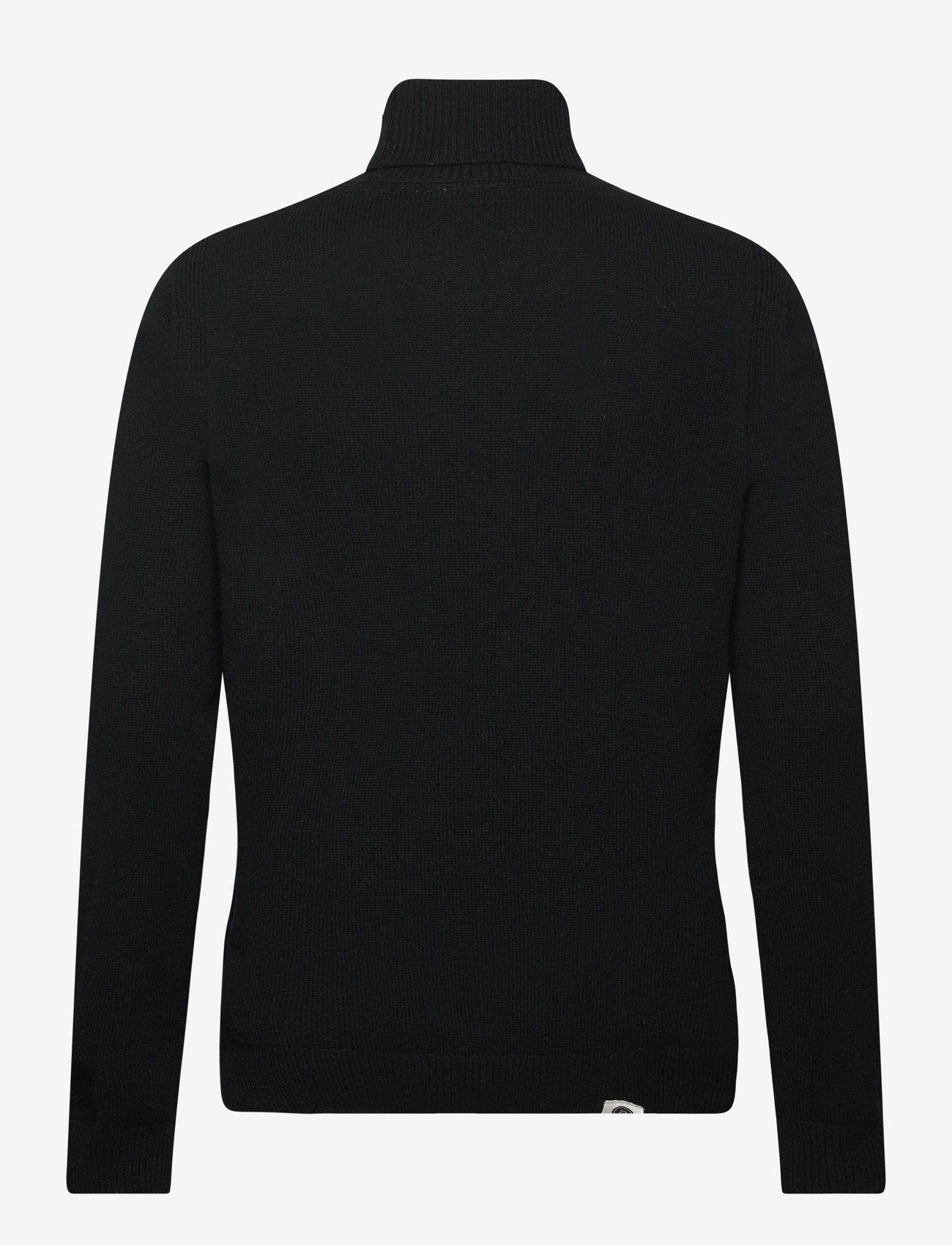 Anerkjendt - AKNICO SOLID ROLL NECK LAMBSWOOL - caviar - 1
