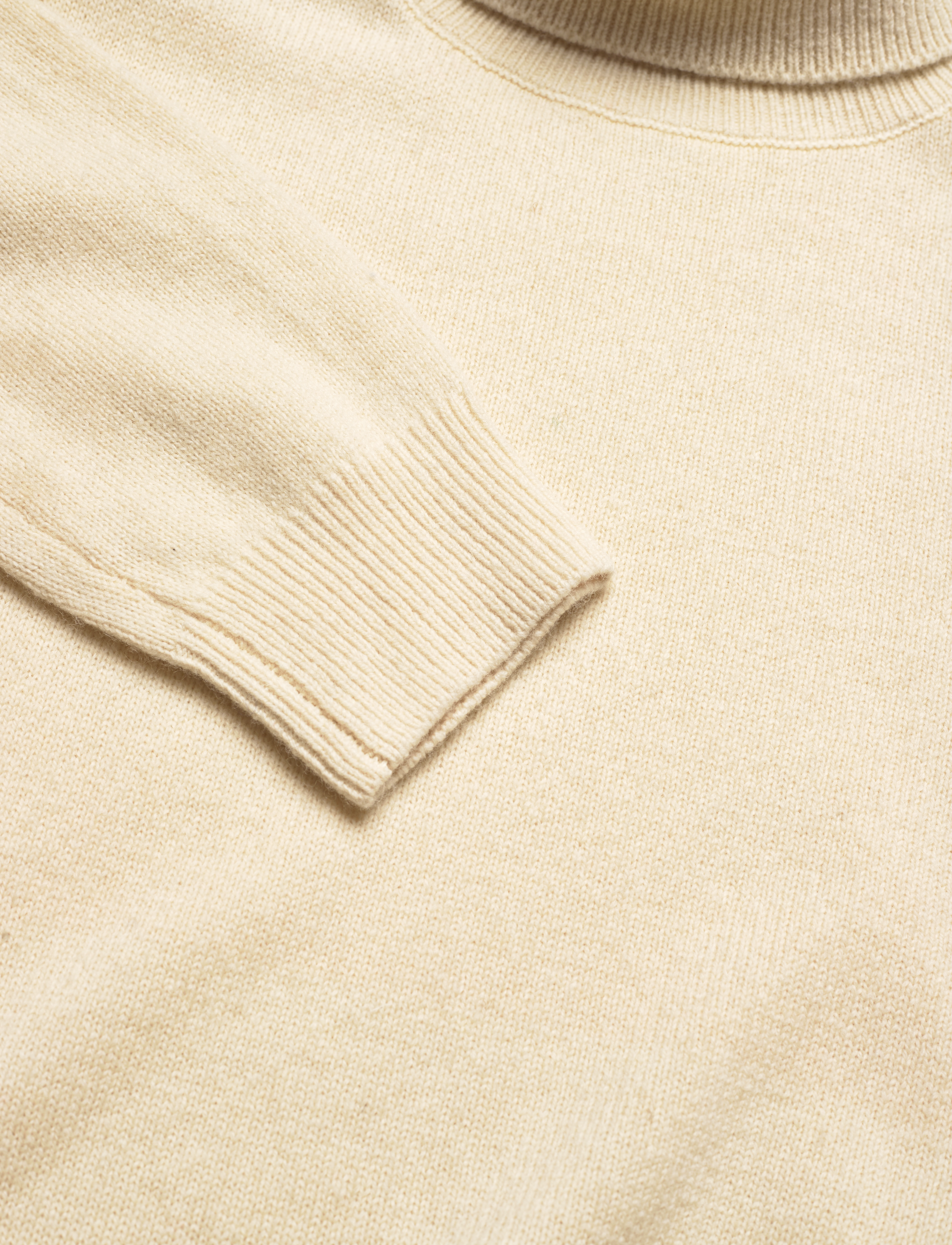 Anerkjendt - AKNICO SOLID ROLL NECK LAMBSWOOL - tofu - 2