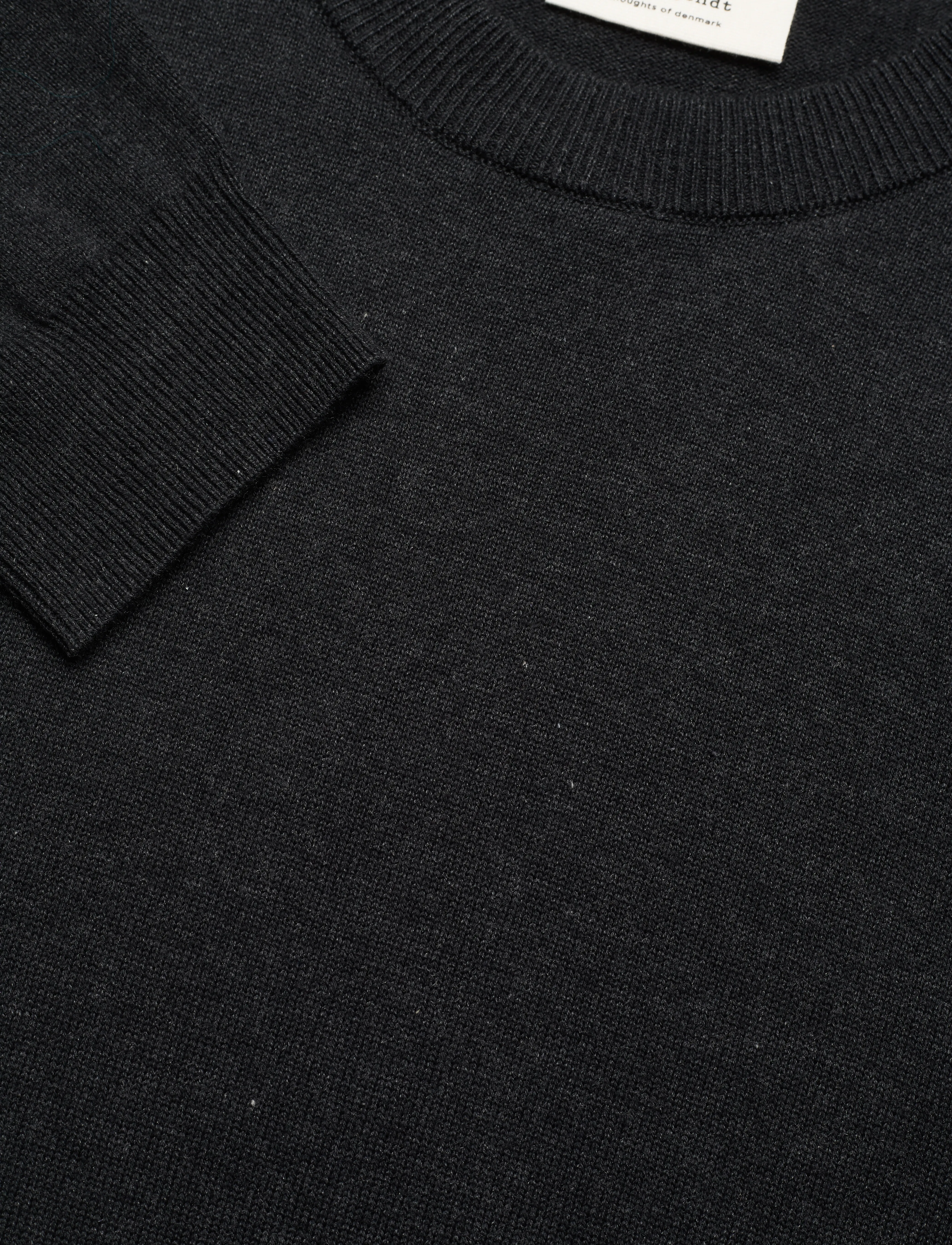 Anerkjendt - AKSAIL COTTON SILK KNIT - caviar - 2