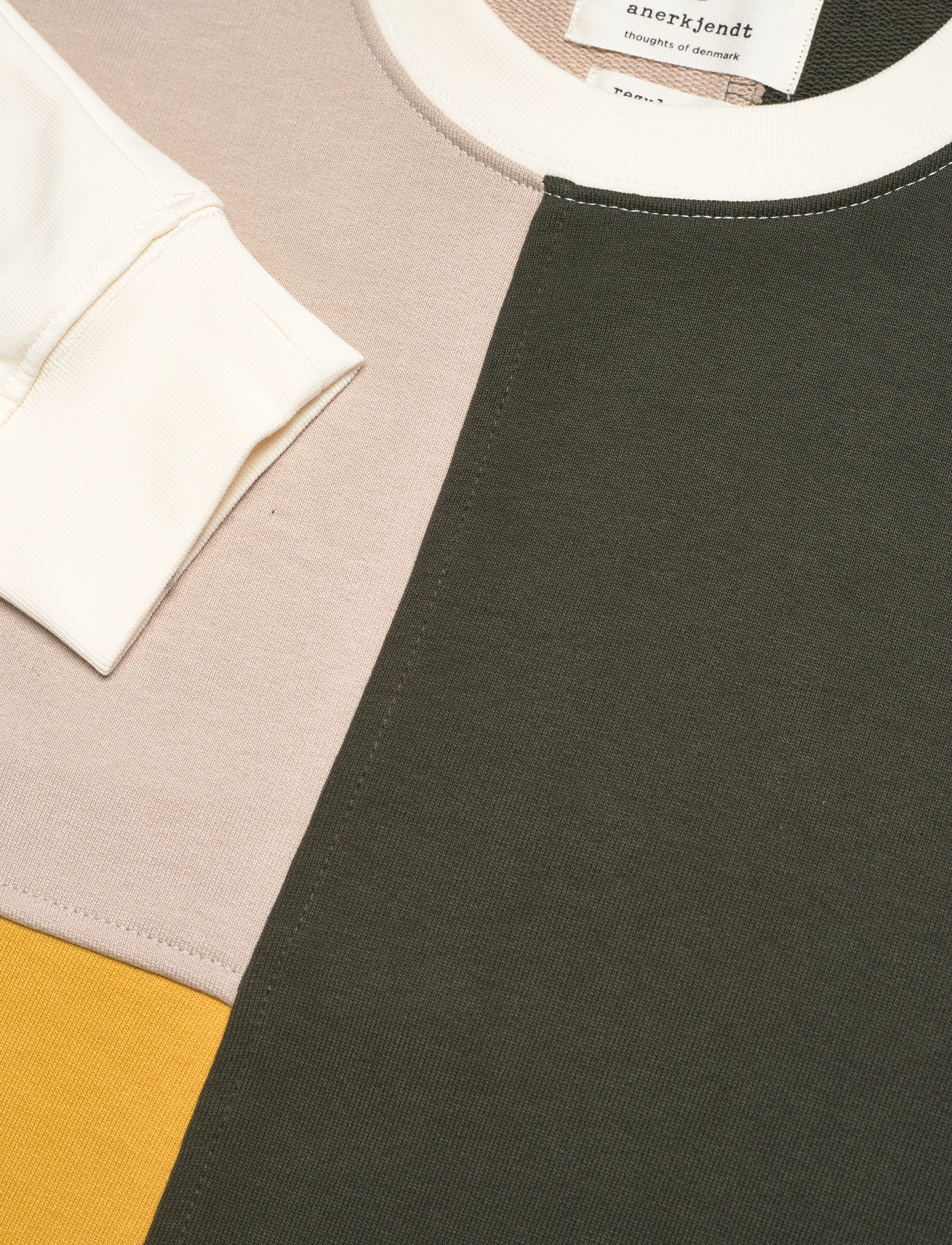 Anerkjendt - AKALLEN COLORBLOCK TERRY - tofu - 2