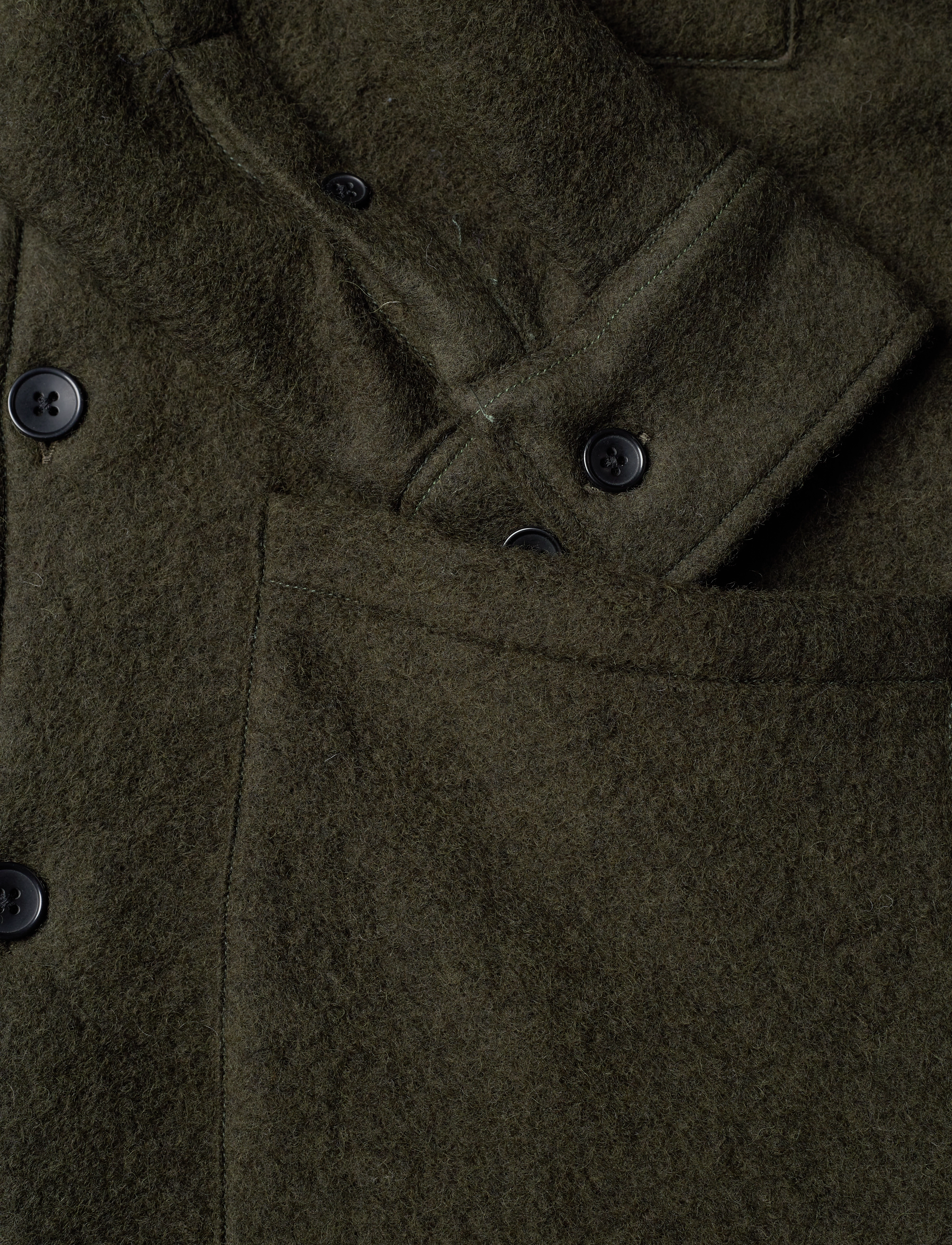 Anerkjendt - AKOSCAR WOOL DOUBLE POCKET OS - dark olive - 3