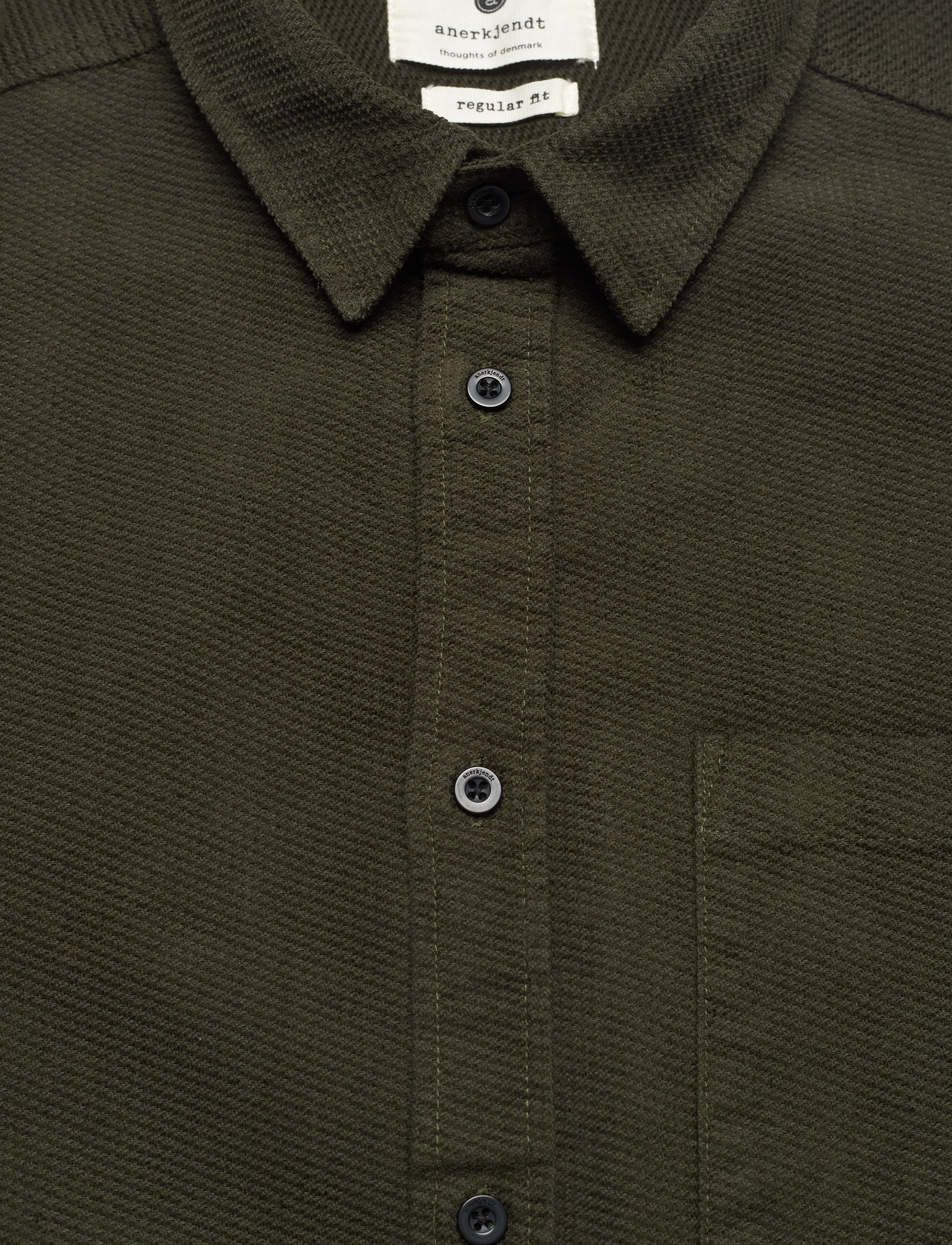 Anerkjendt - AKLOUIS STRUCTURE CORD SHIRT - dark olive - 2