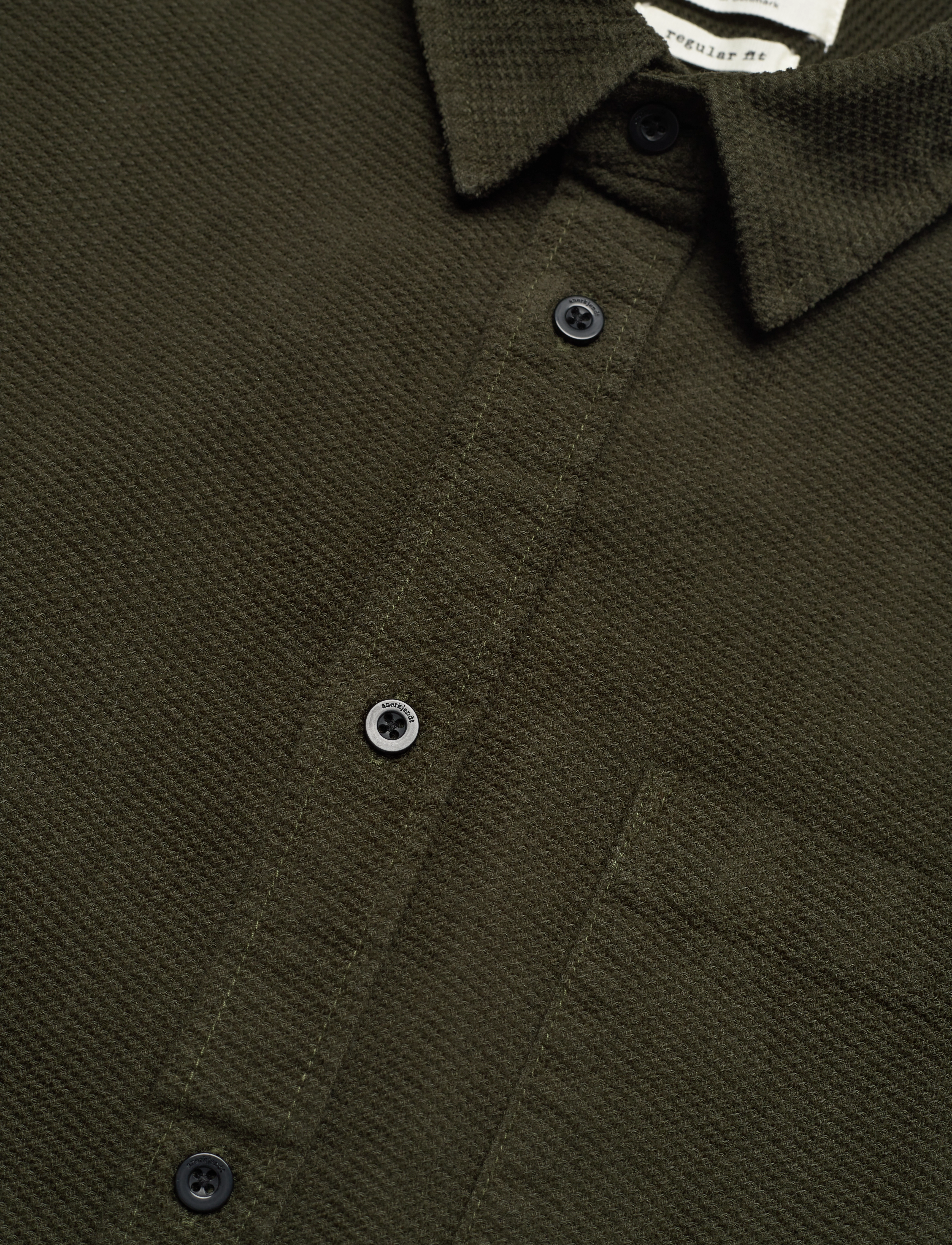 Anerkjendt - AKLOUIS STRUCTURE CORD SHIRT - dark olive - 3