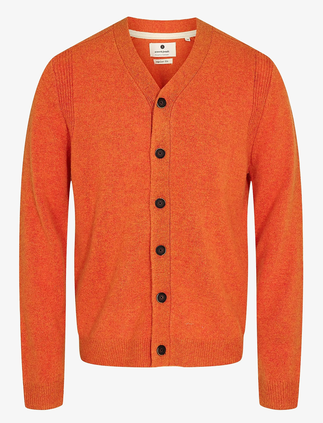 Anerkjendt - AKSVEND LAMBSWOOL CARDIGAN - cardigan - chili - 0