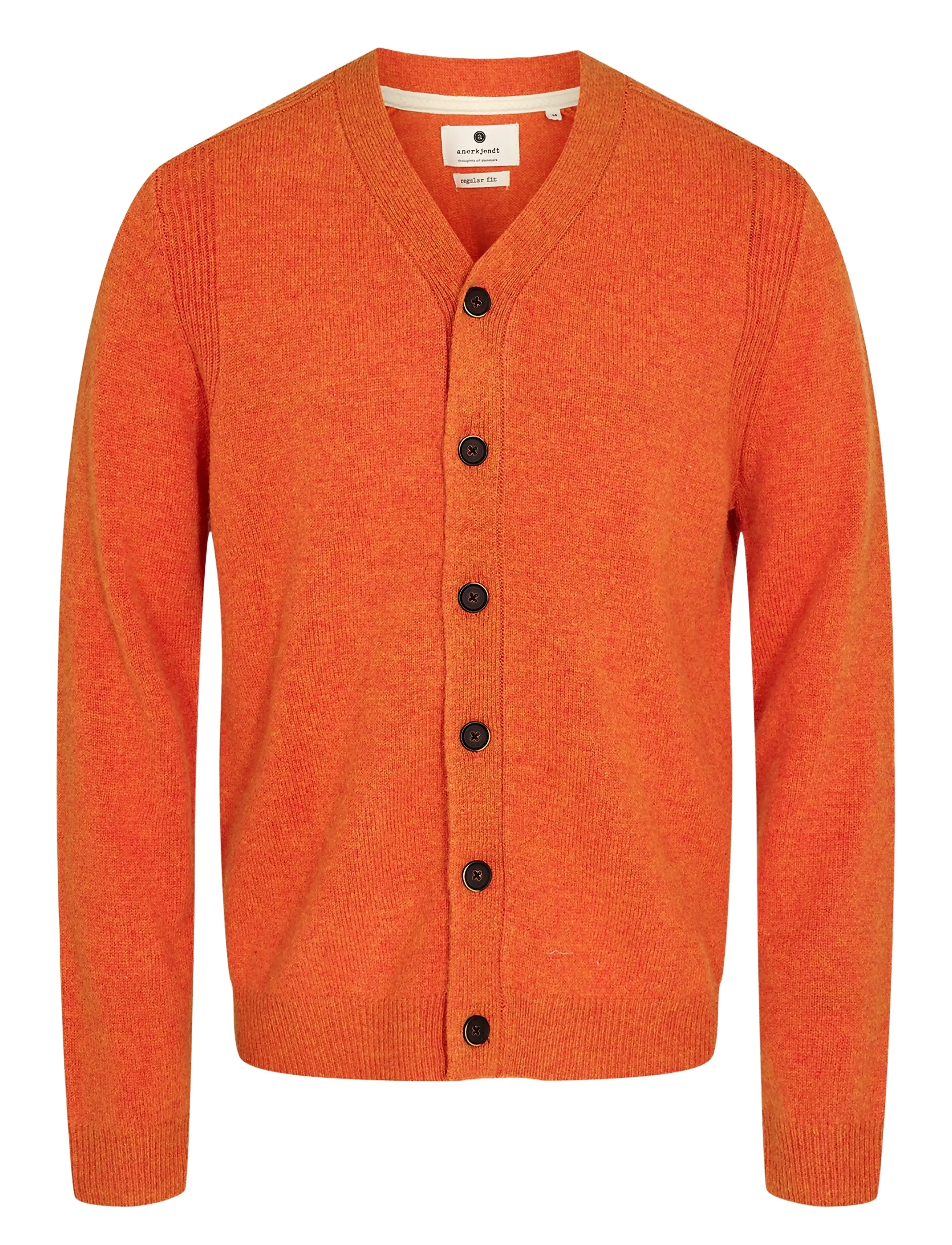 AKSVEND LAMBSWOOL CARDIGAN - CHILI