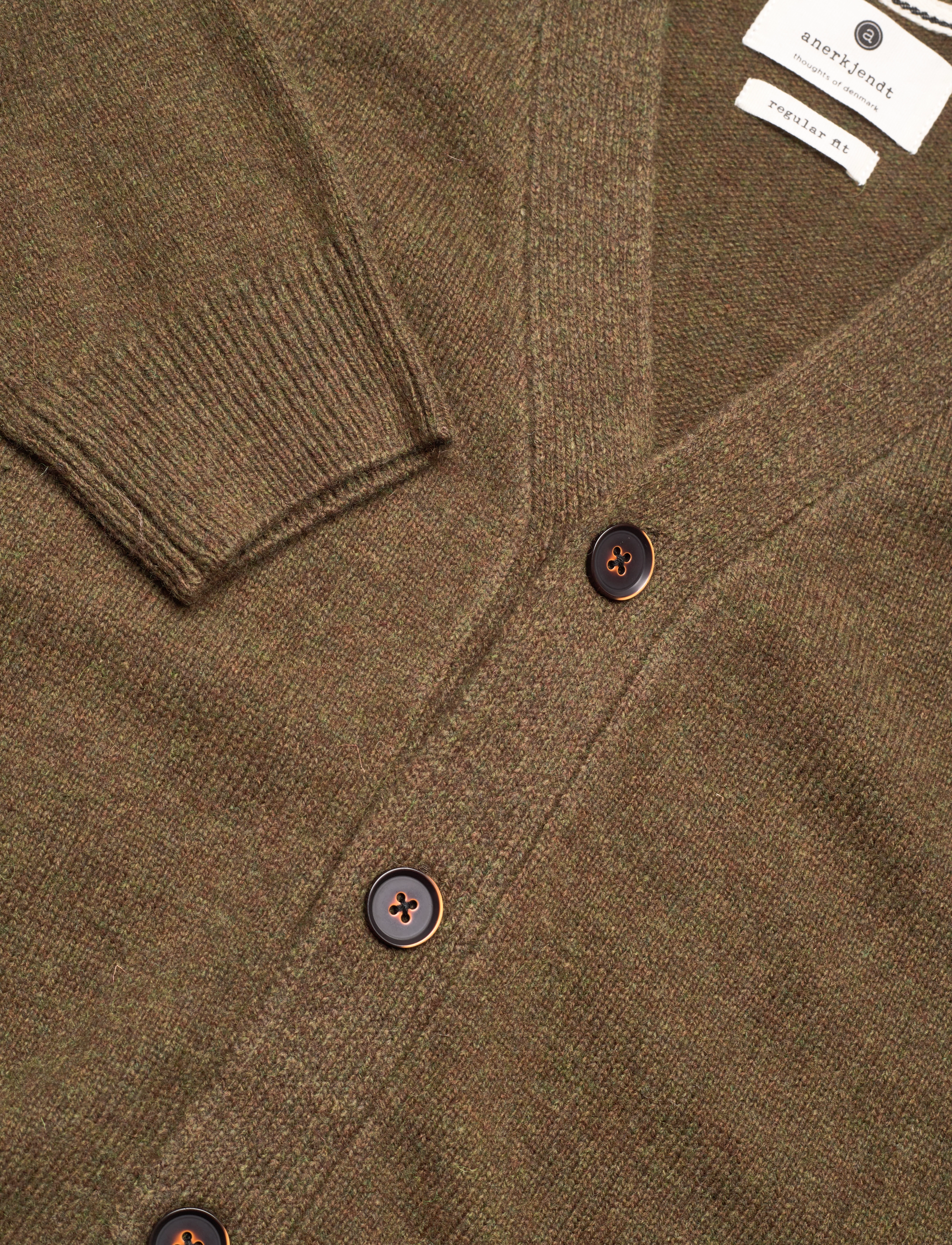 Anerkjendt - AKSVEND LAMBSWOOL CARDIGAN - cardigans - forest night - 2