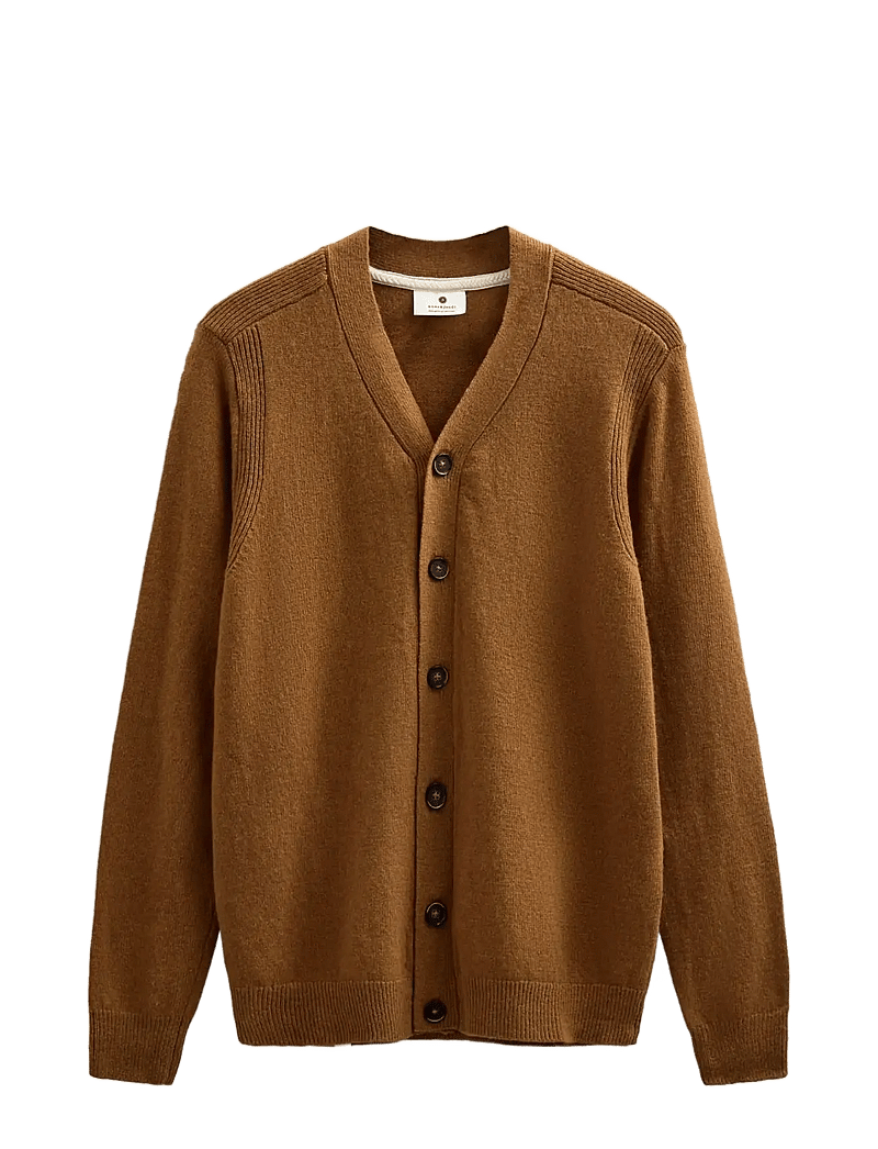 Anerkjendt - AKSVEND LAMBSWOOL CARDIGAN - cardigans - golden brown - 0