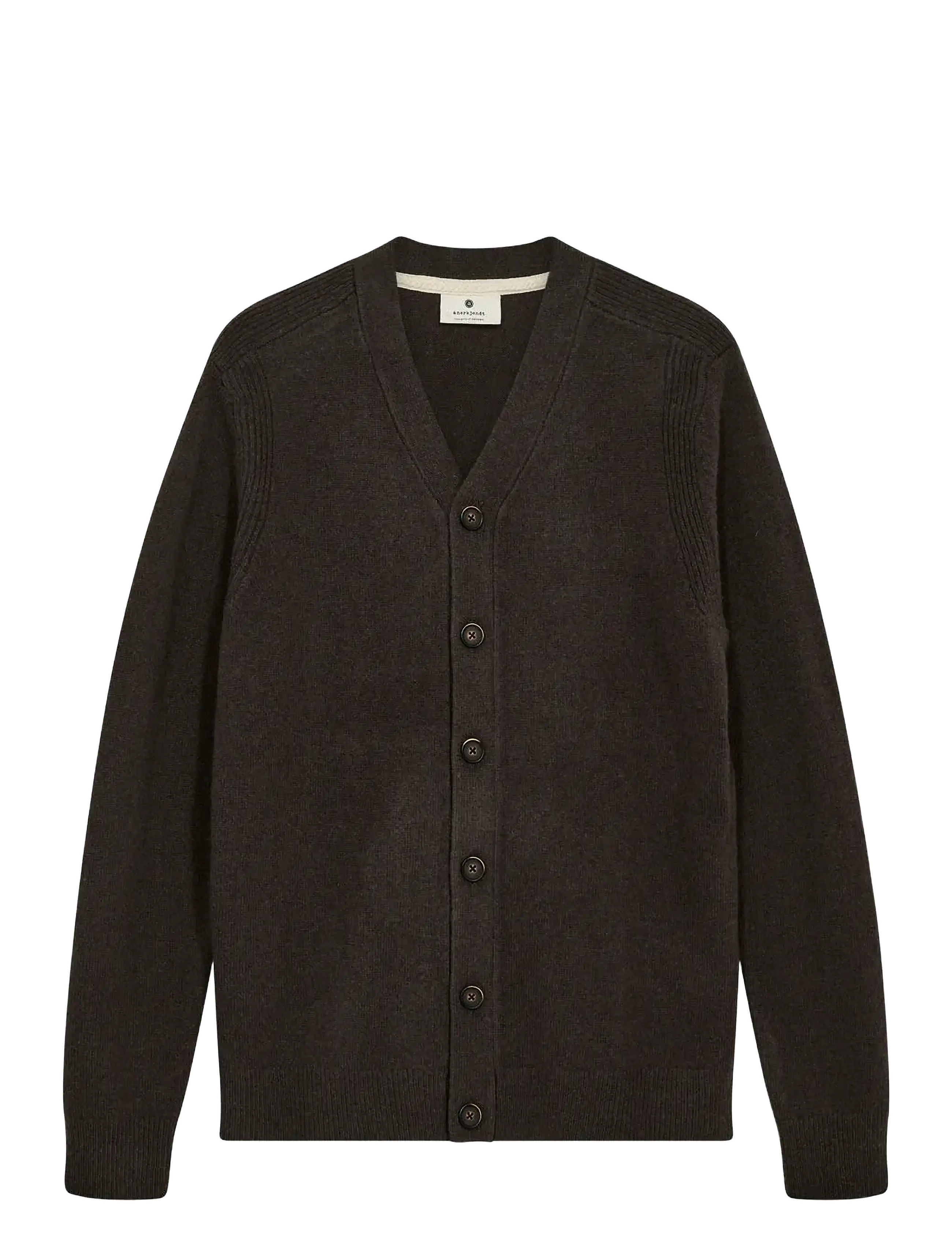 Anerkjendt AKSVEND LAMBSWOOL CARDIGAN - Cardigans - MULCH / brown